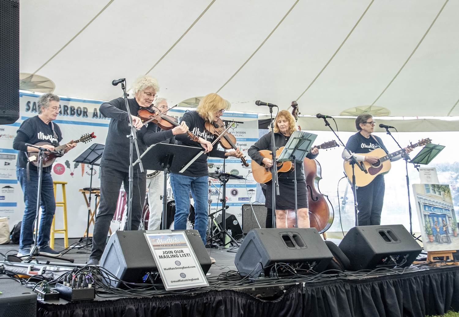 Mudflats String Band perform in Marine Park on Sunday.  LISA TAMBURINI