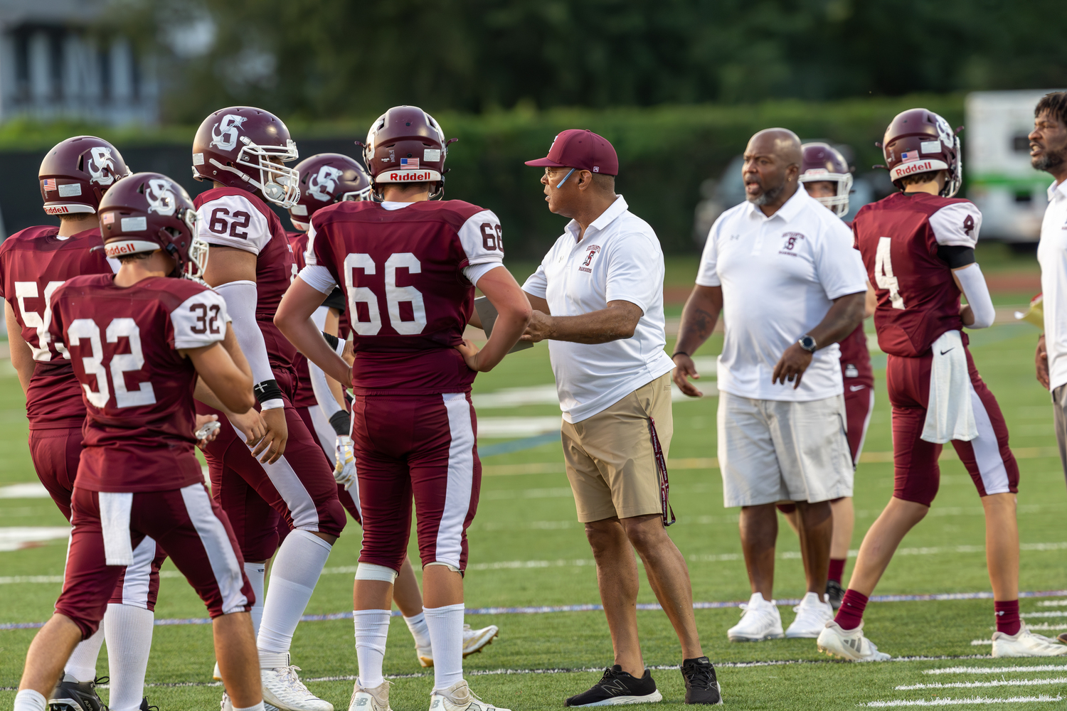 Coaches get the players ready.   SOUTHAMPTON SCHOOL DISTRICT/RON ESPOSITO