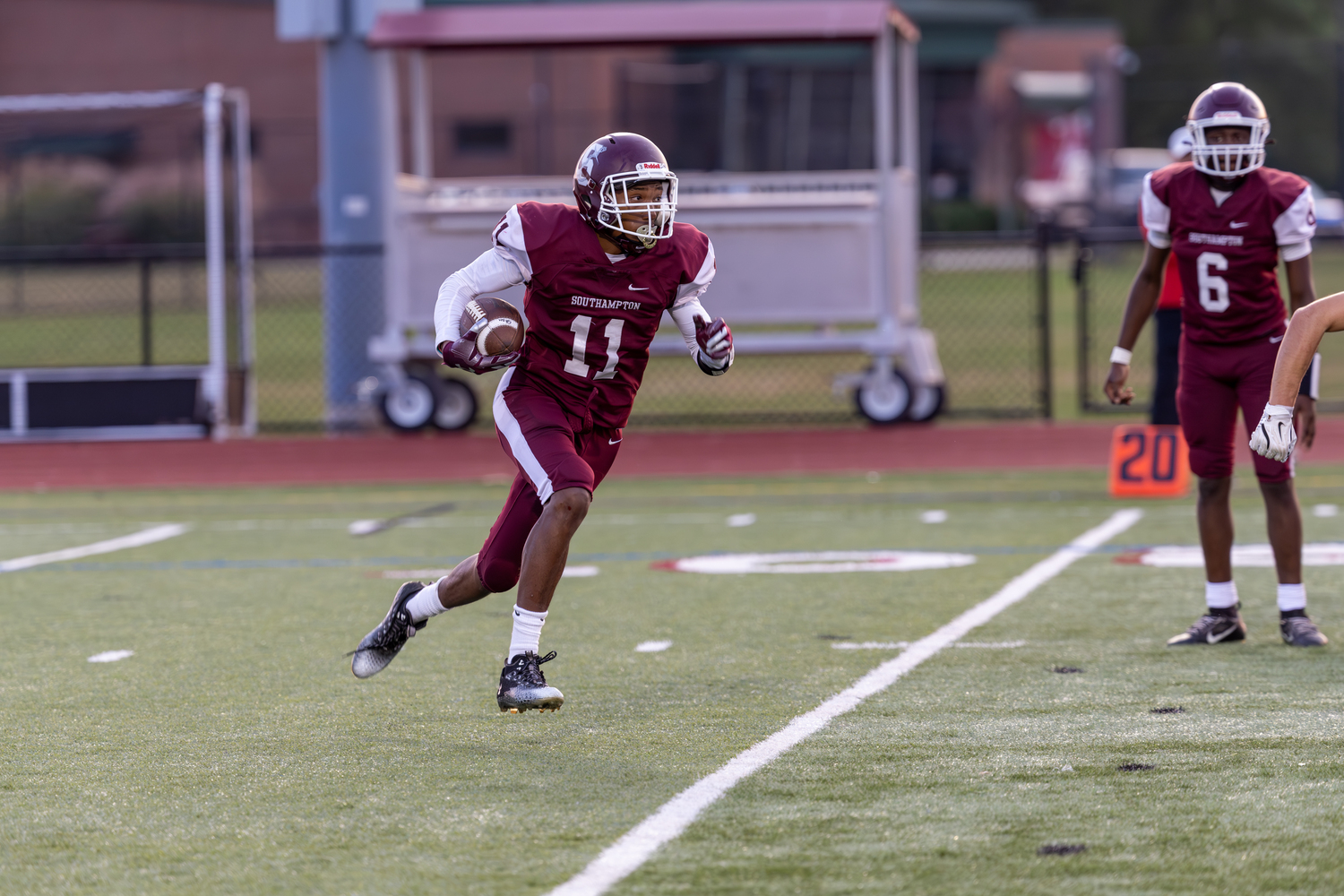 Southampton senior Naevon Williams carries the ball.  SOUTHAMPTON SCHOOL DISTRICT/RON ESPOSITO