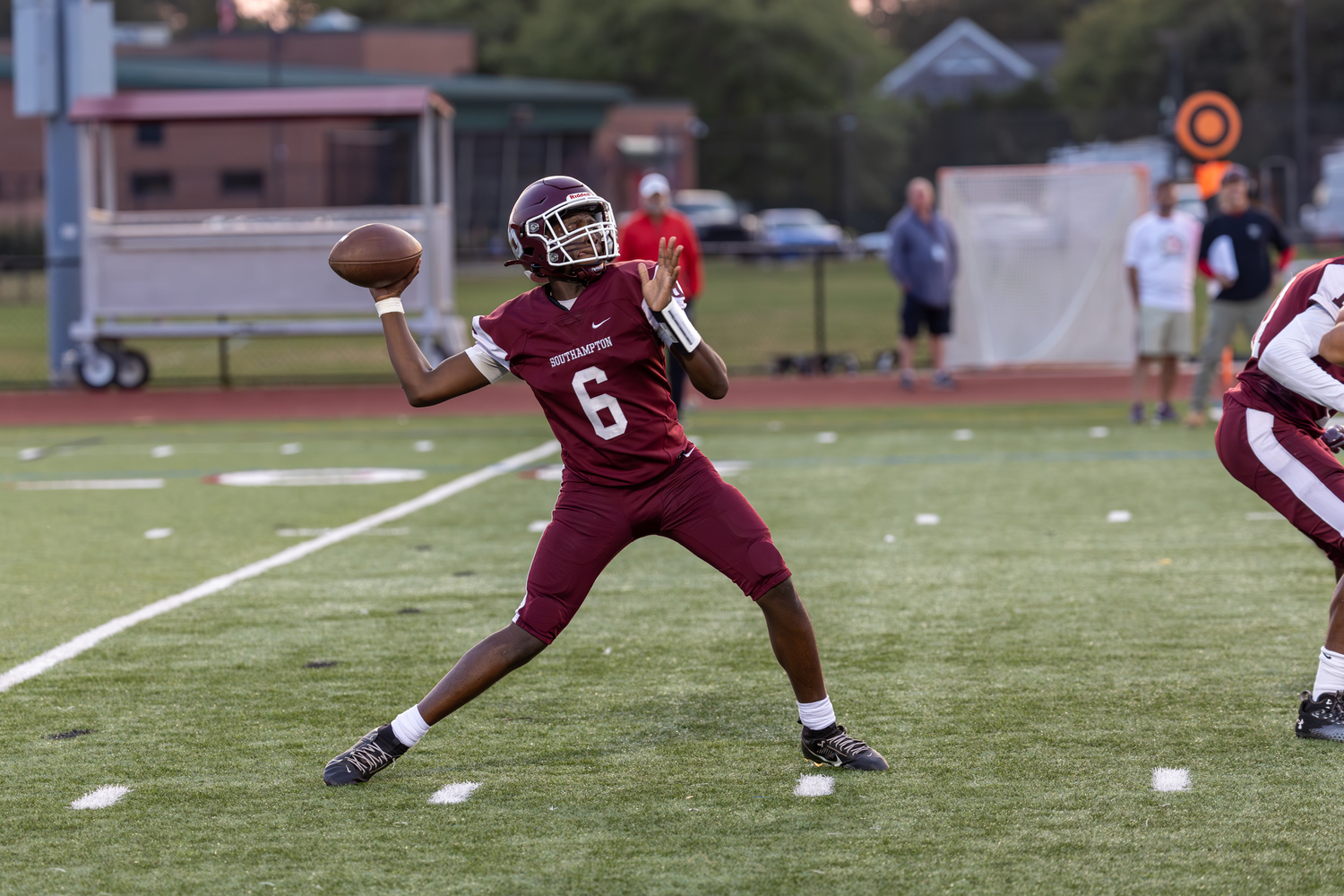 Southampton junior quarterback Josiah Rodney gets set to throw a pass.   SOUTHAMPTON SCHOOL DISTRICT/RON ESPOSITO