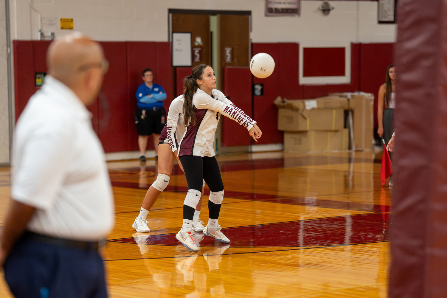 Junior Danna Nieto receives a ball. SOUTHAMPTON SCHOOL DISTRICT/RON ESPOSITO