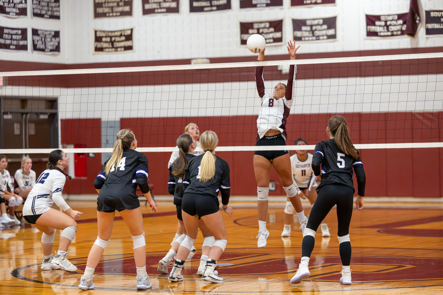 Bea Pariz goes up for the ball. SOUTHAMPTON SCHOOL DISTRICT/RON ESPOSITO