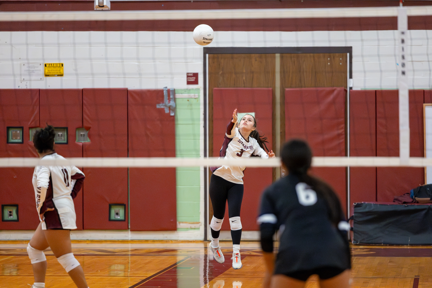 Danna Nieto hits the ball from the back row.  SOUTHAMPTON SCHOOL DISTRICT/RON ESPOSITO