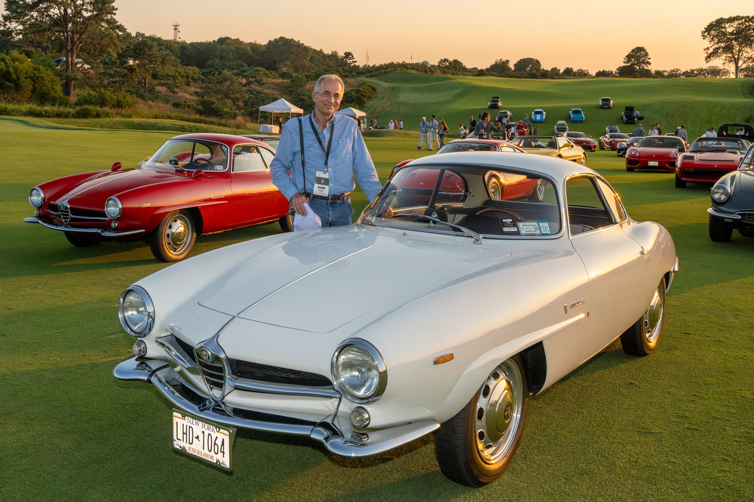 Edward Simioni with a 1964 Alfa Romeo Julia SS.  RON ESPOSITO