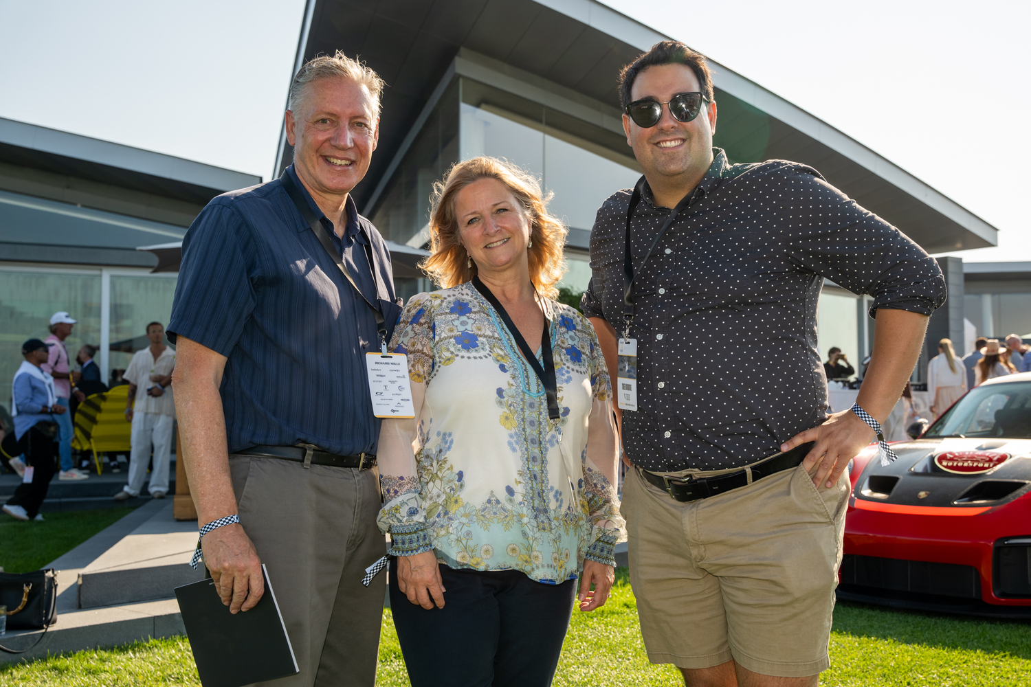 Southampton Town Supervisor Maria Moore checks out The Bridge VIII.   RON ESPOSITO