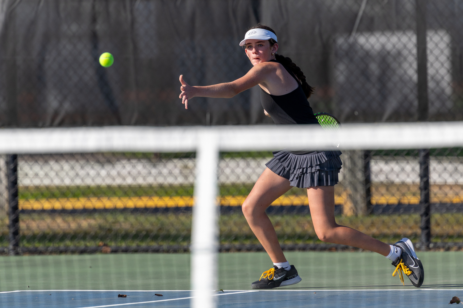 Freshman Ava Borruso races for a return. RON ESPOSITO