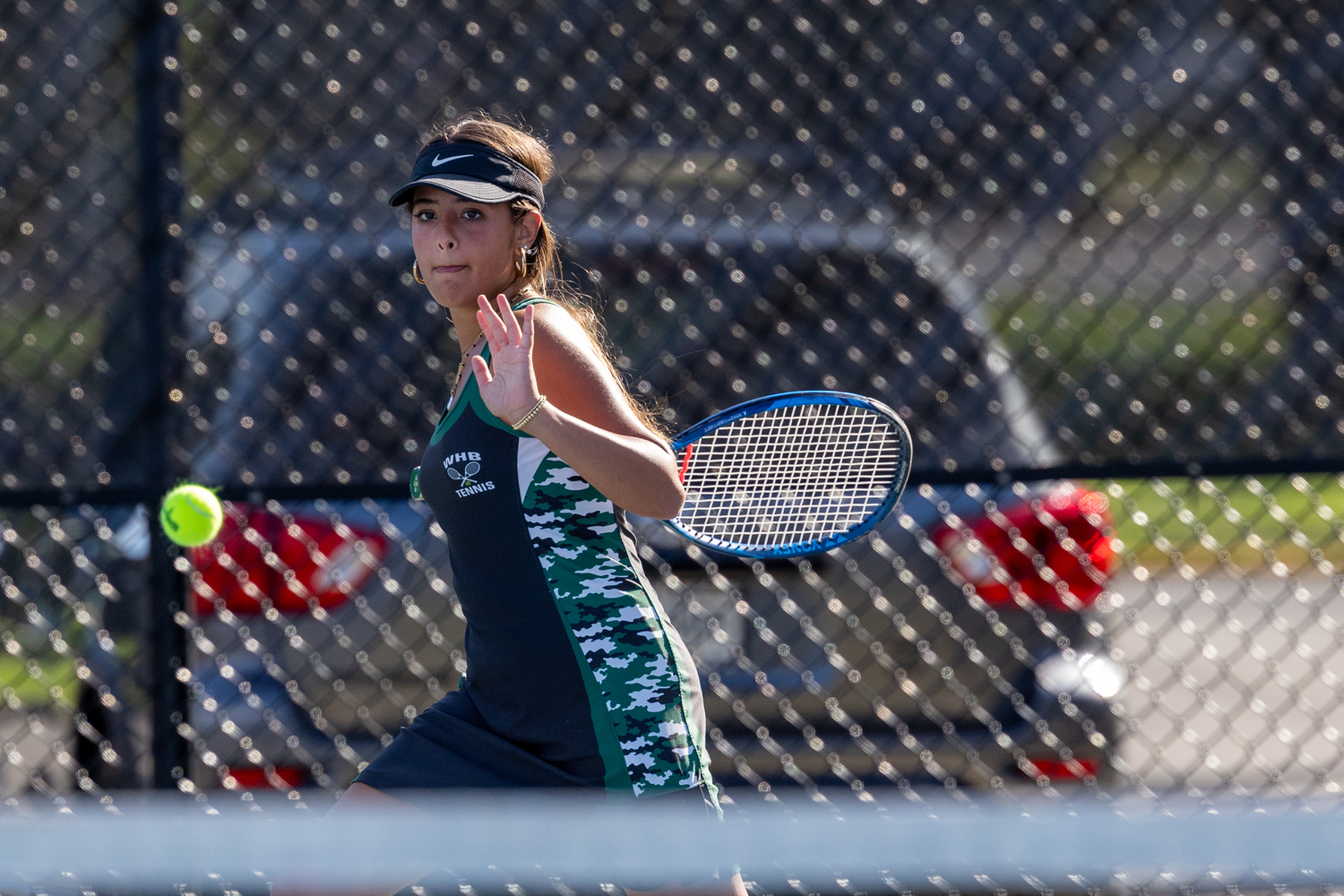 Senior Eva Wax keeps her eyes on the ball. RON ESPOSITO