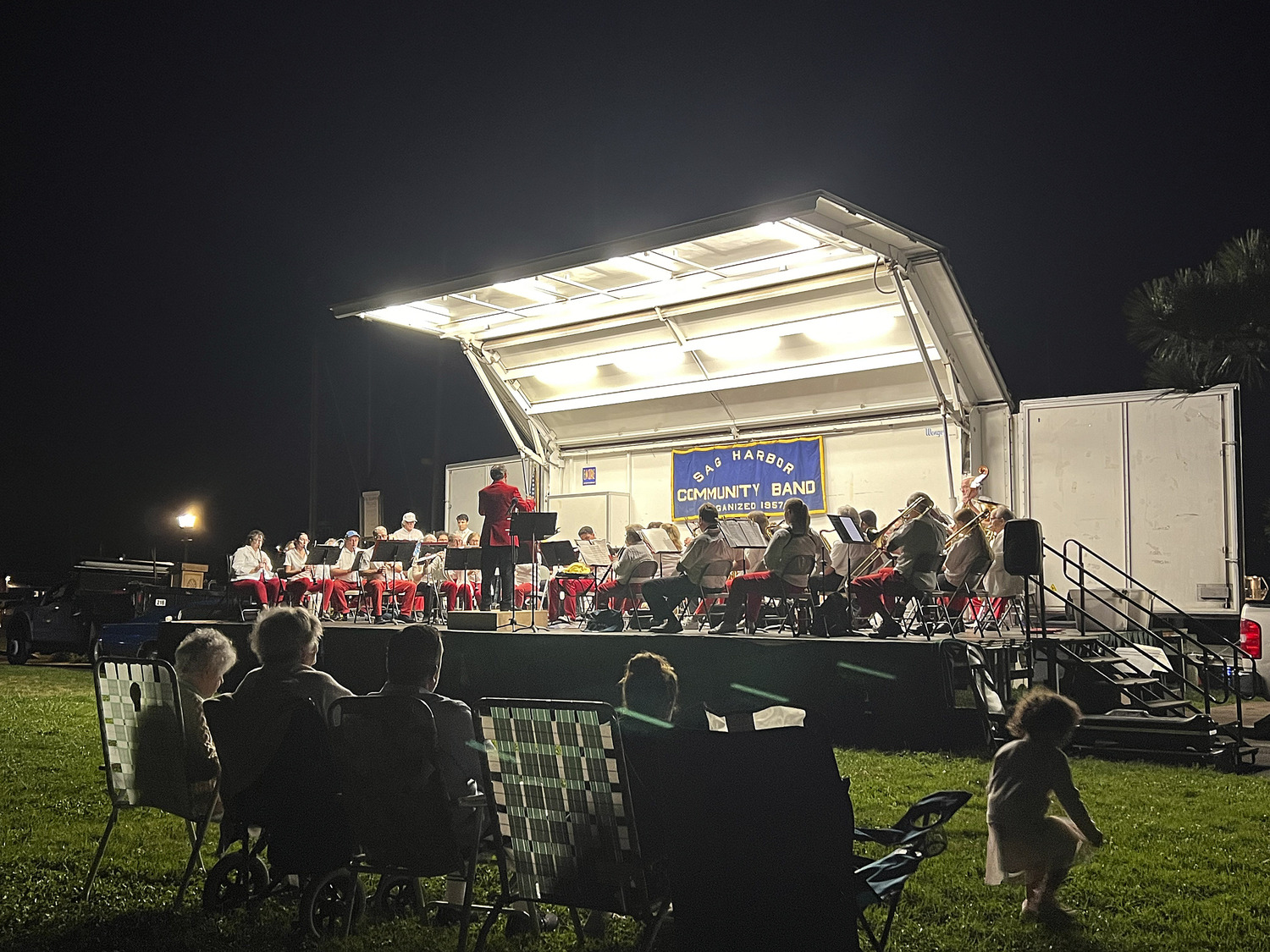 The Sag Harbor Community Band ended it's 66th summer season with a bang on August 27 in Marine Park with the help of  the Third NY Regiment, who provided the musket fire, during Tchaikovsky’s 1812 Overture.   DANA SHAW