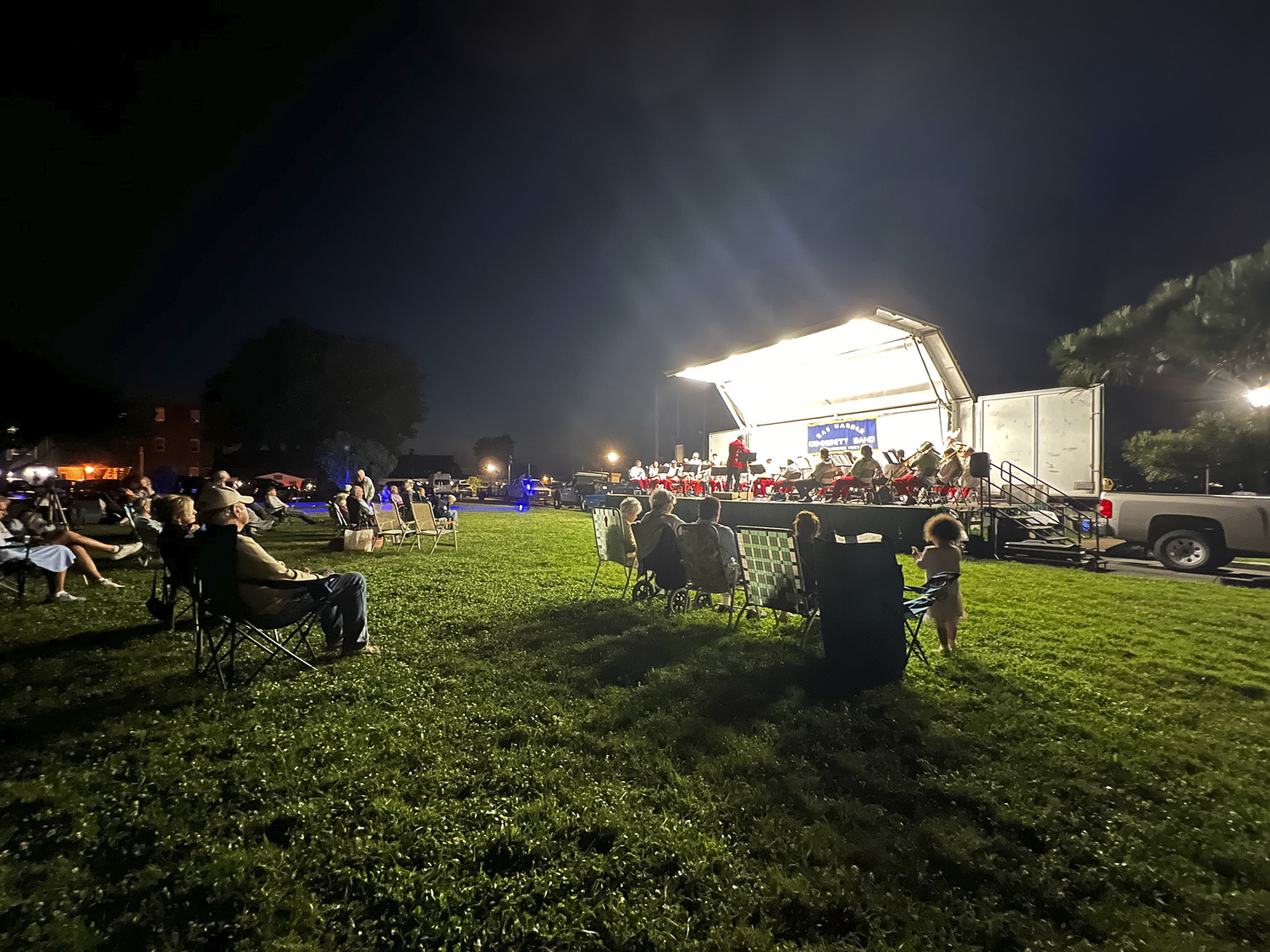 The Sag Harbor Community Band ended it's 66th summer season with a bang on August 27 in Marine Park with the help of  the Third NY Regiment, who provided the musket fire, during Tchaikovsky’s 1812 Overture.   DANA SHAW