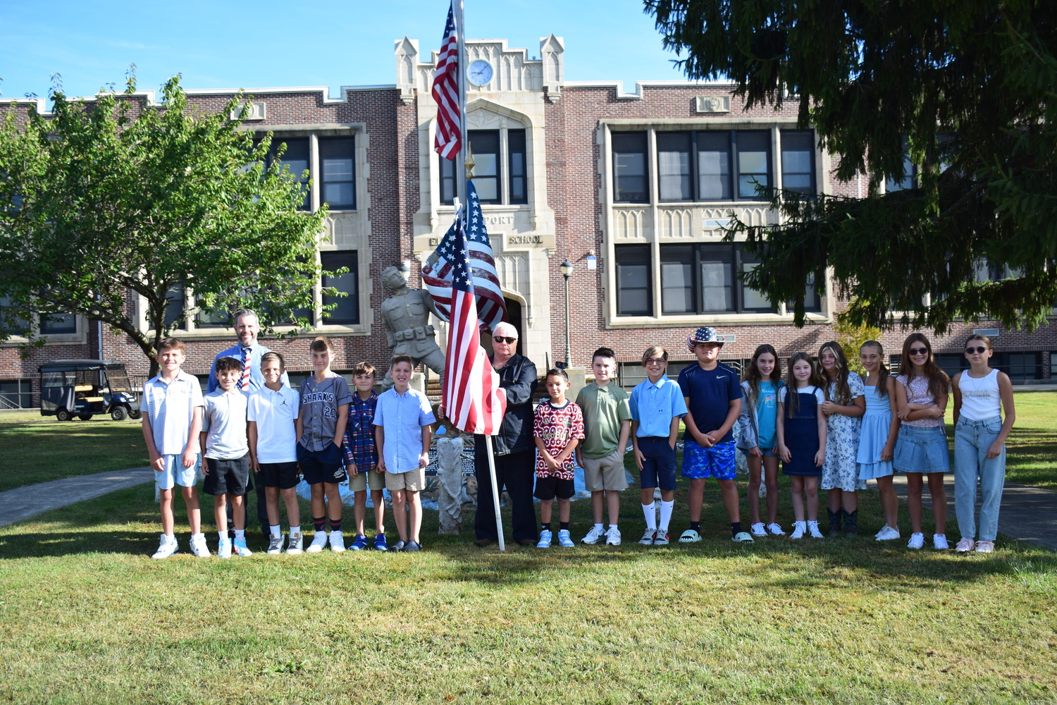 The Waves of Patriotism Fundraiser Project at Eastport Elementary School will benefit
the Tunnels to Towers Foundation. COURTESY EASTPORT-SOUTH MANOR SCHOOL DISTRICT