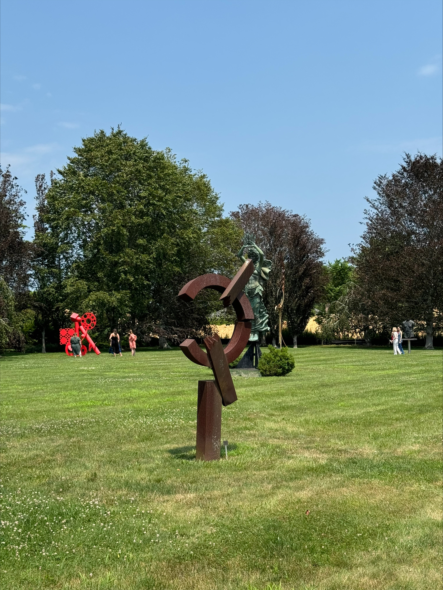 A view of the Sagaponack Sculpture Field, gift of Louis K and Susan Pear Meisel. COURTESY PARRISH ART MUSEUM