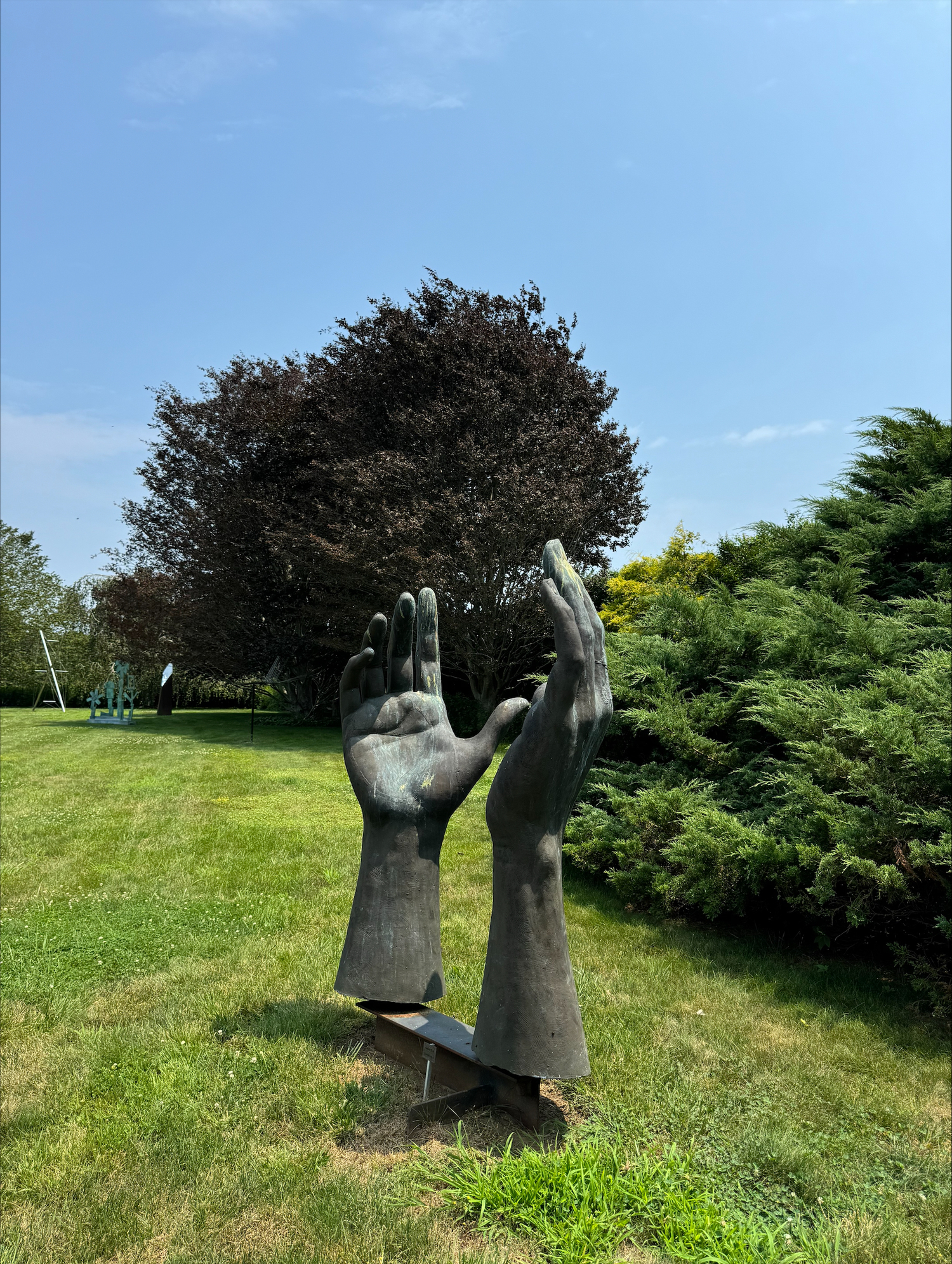 A view of the Sagaponack Sculpture Field, gift of Louis K and Susan Pear Meisel. COURTESY PARRISH ART MUSEUM