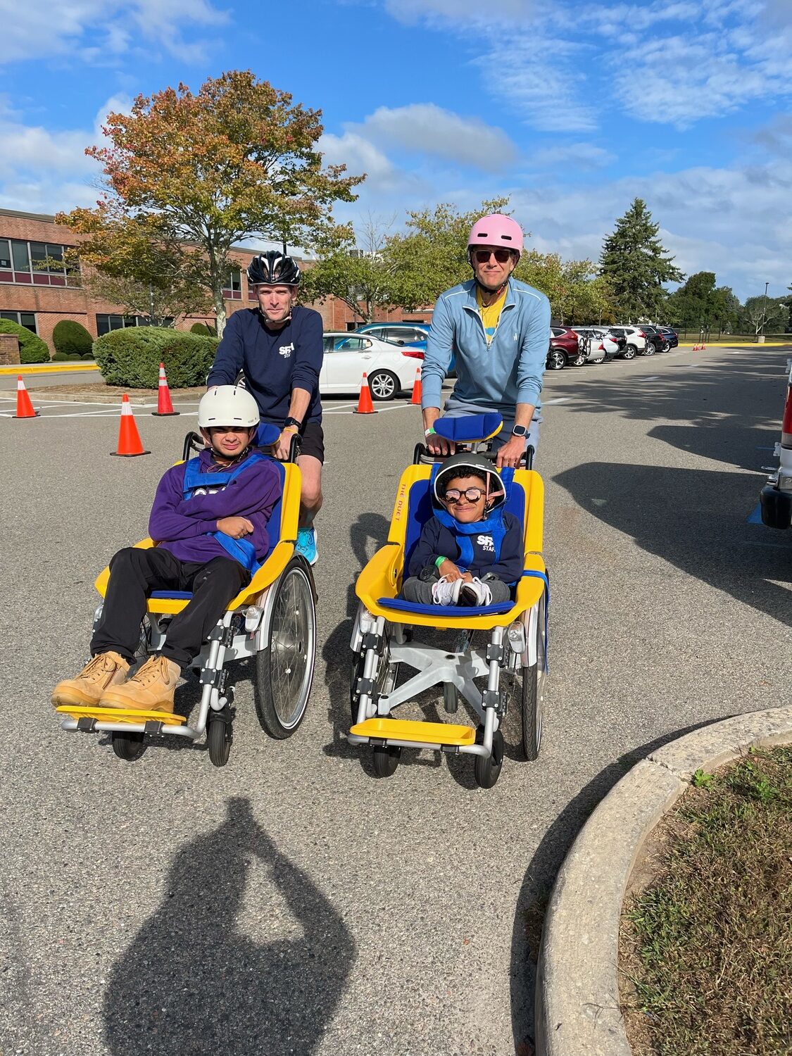 SFAH alumni participated in an adaptive bike ride to raise funds for Southampton Fresh Air Home's year-round programs for children and young adults with physical disabilities on Sunday, September 22, The ride was part of the Massapequa Park Bicycle Club's annual Tour of the Hamptons bike ride.  COURTESY SOUTHAMPTON FRESH AIR HOME