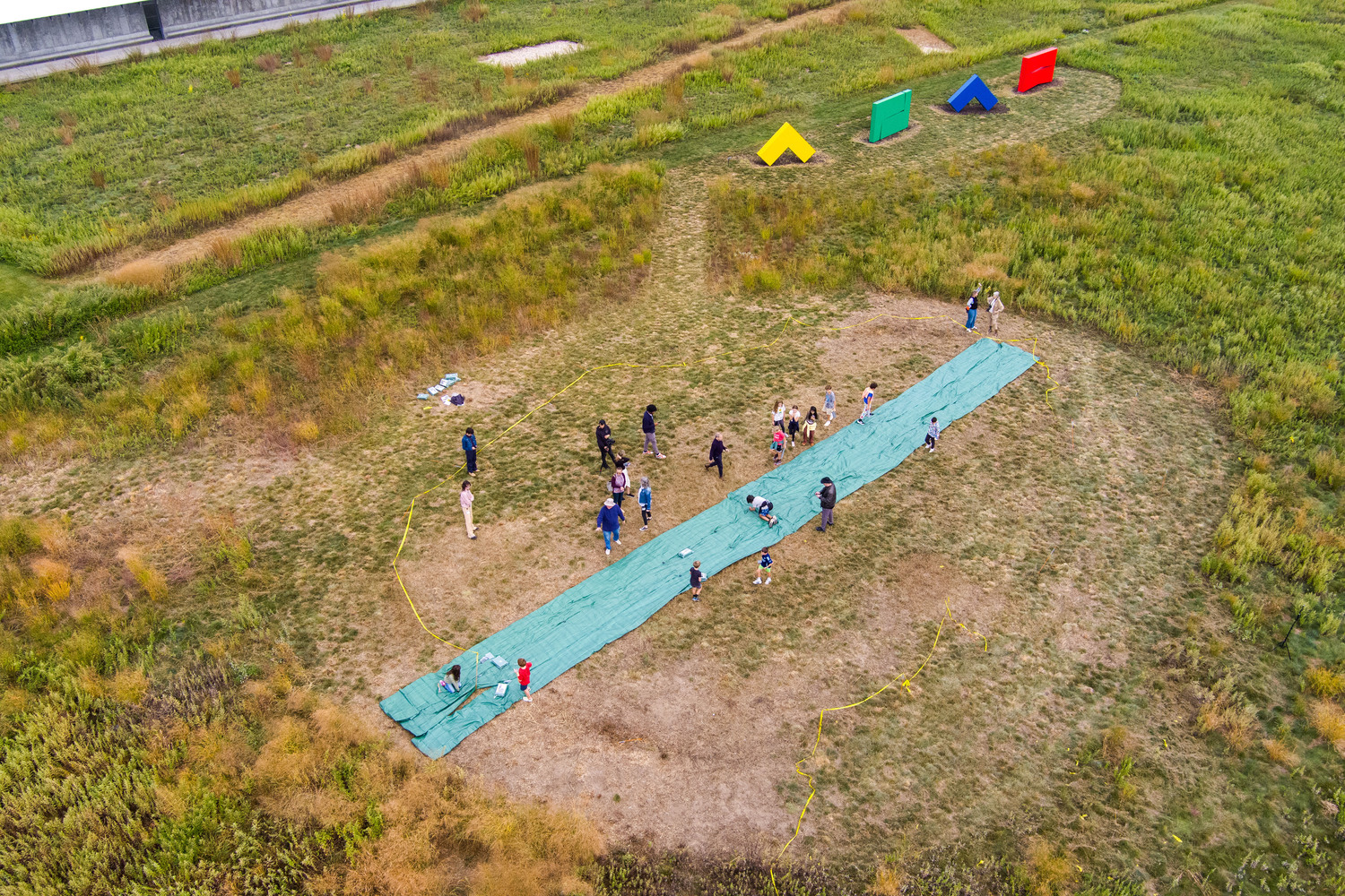 On Friday, September 27, renowned environmental artist Alan Sonfist, accompanied by students from the Hayground School, officially kicked-off his latest site-specific installation, Celestial Meadow, at the Parrish Art Museum.    VISION MAKERS PRODUCTIONS INC.