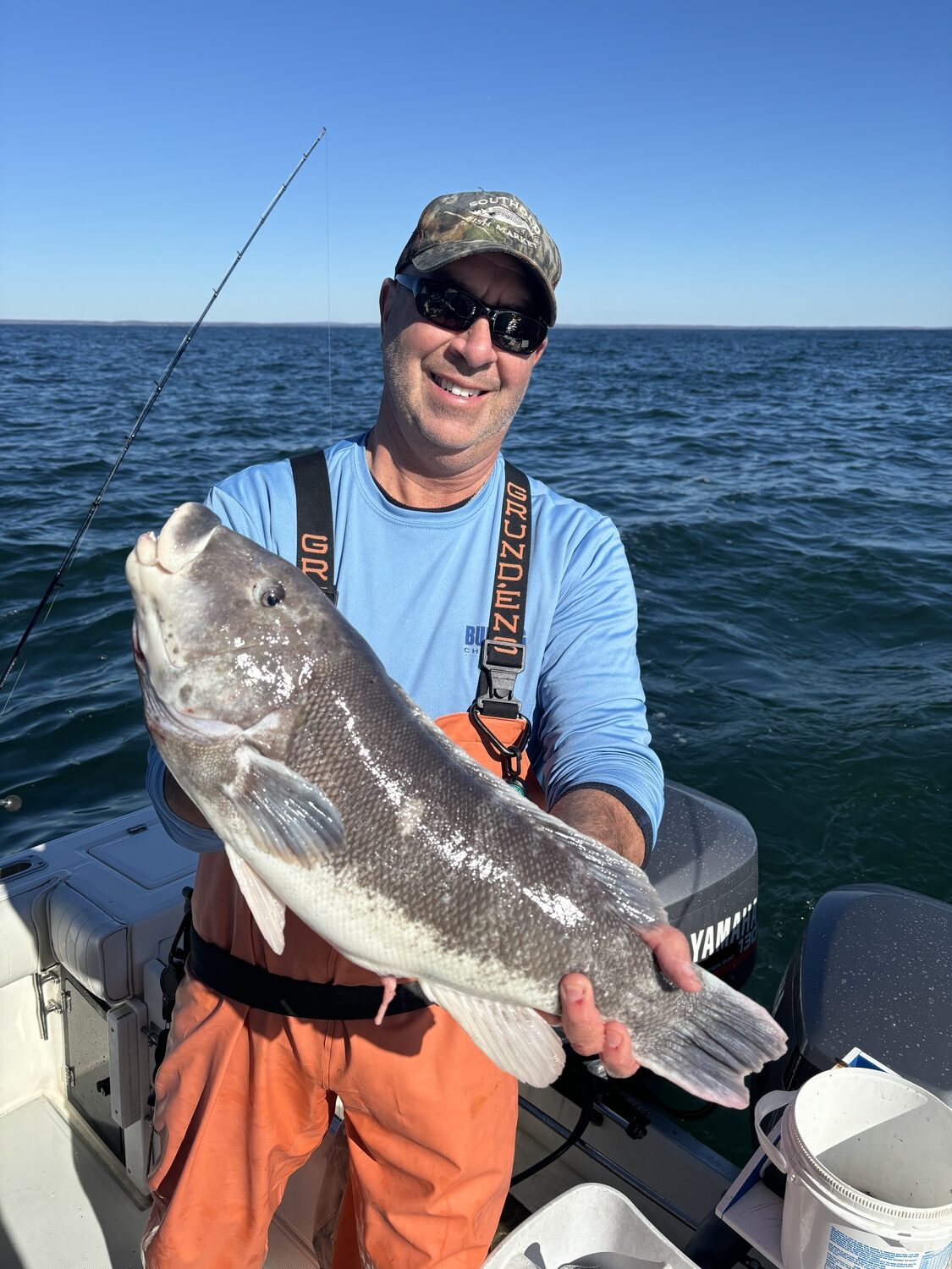 Blackfish season got off to a good start for Kevin Dehler, with this nearly 10-pounder from the North Fork.