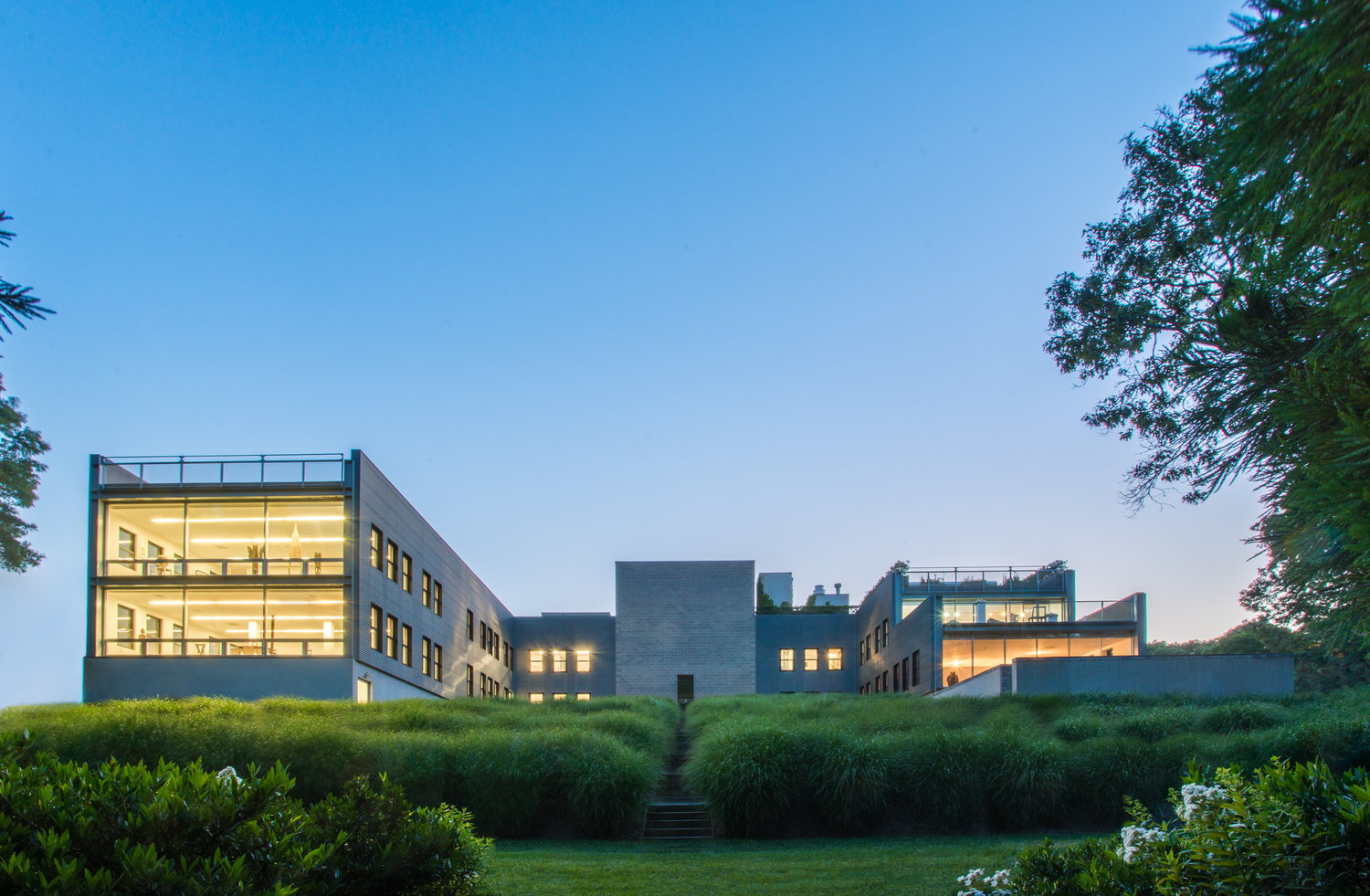 Exterior photograph of The Watermill Center. LOVIS OSTENRIK DENGLER