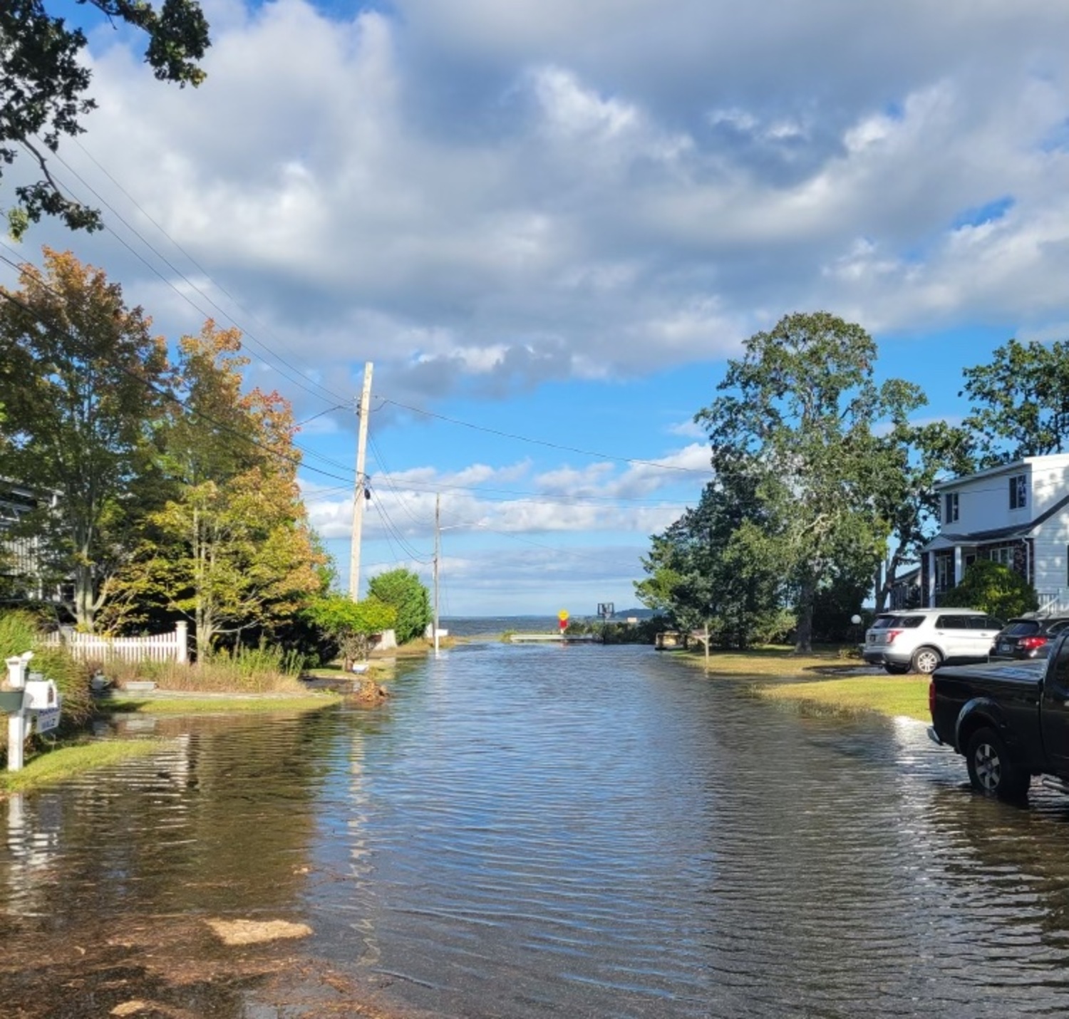 Sunny day flooding is now happening in the Town of Southampton. Remember to vote “Yes” on Prop 2 (“Suffolk Water Quality Restoration Act”) to help mitigate nitrogen pollution in our aquifer and bays. 
JOANNE LONG-MERRILL