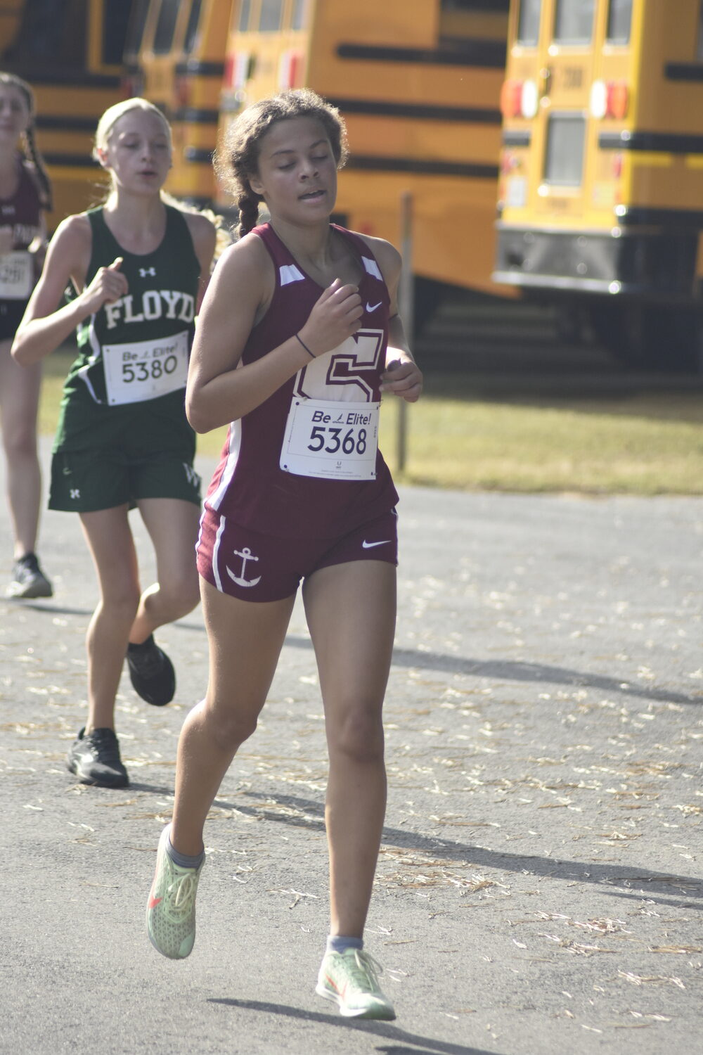 Southampton's Zoey Sulph in the girls freshman race on Saturday.   DREW BUDD