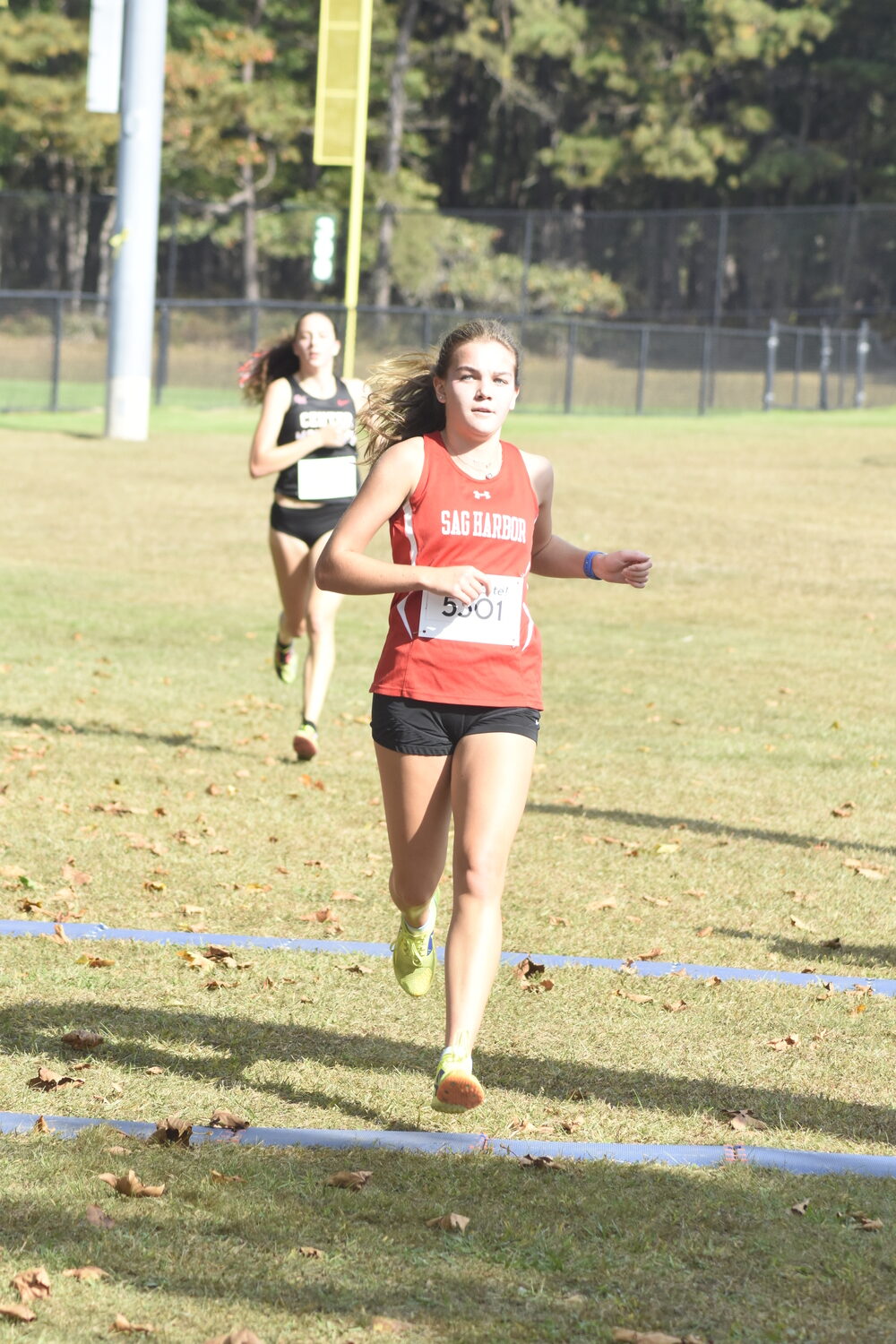 Pierson senior Greylynn Guyer finished fourth in the varsity 'B' race on Saturday.  DREW BUDD