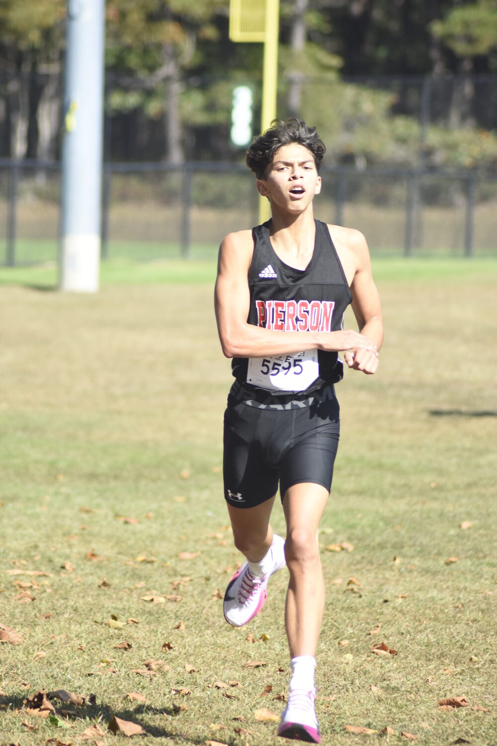 Pierson senior Edmar Gonzales-Nateras finished fifth in the varsity 'B' race on Saturday.  DREW BUDD