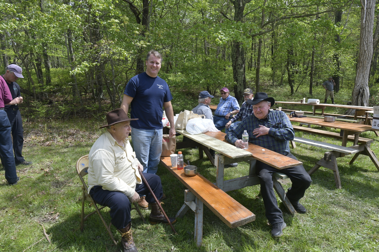 Members of the  Hunters Garden Association gather in May. DANA SHAW