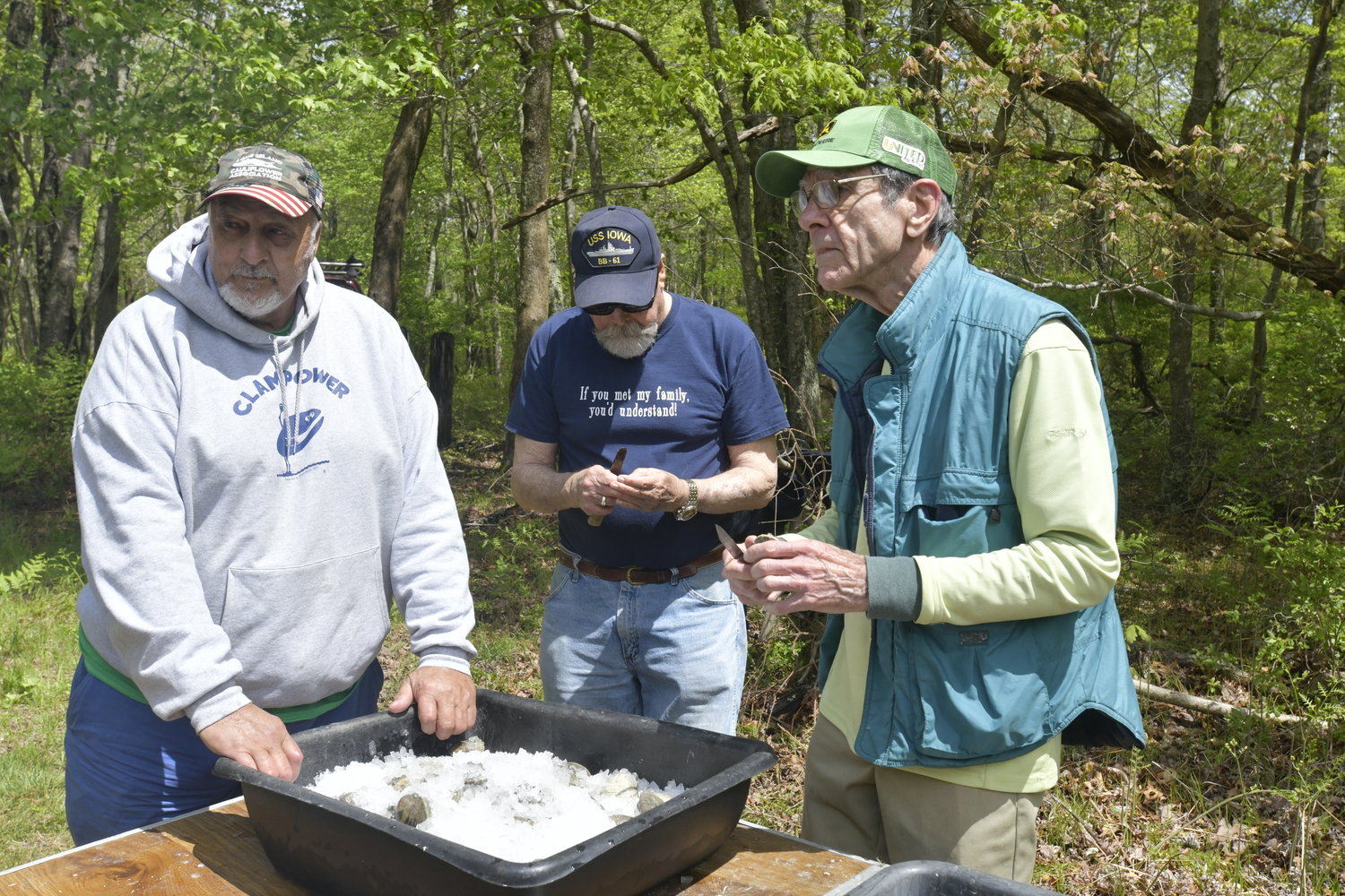 Members of the  Hunters Garden Association gather in May. DANA SHAW