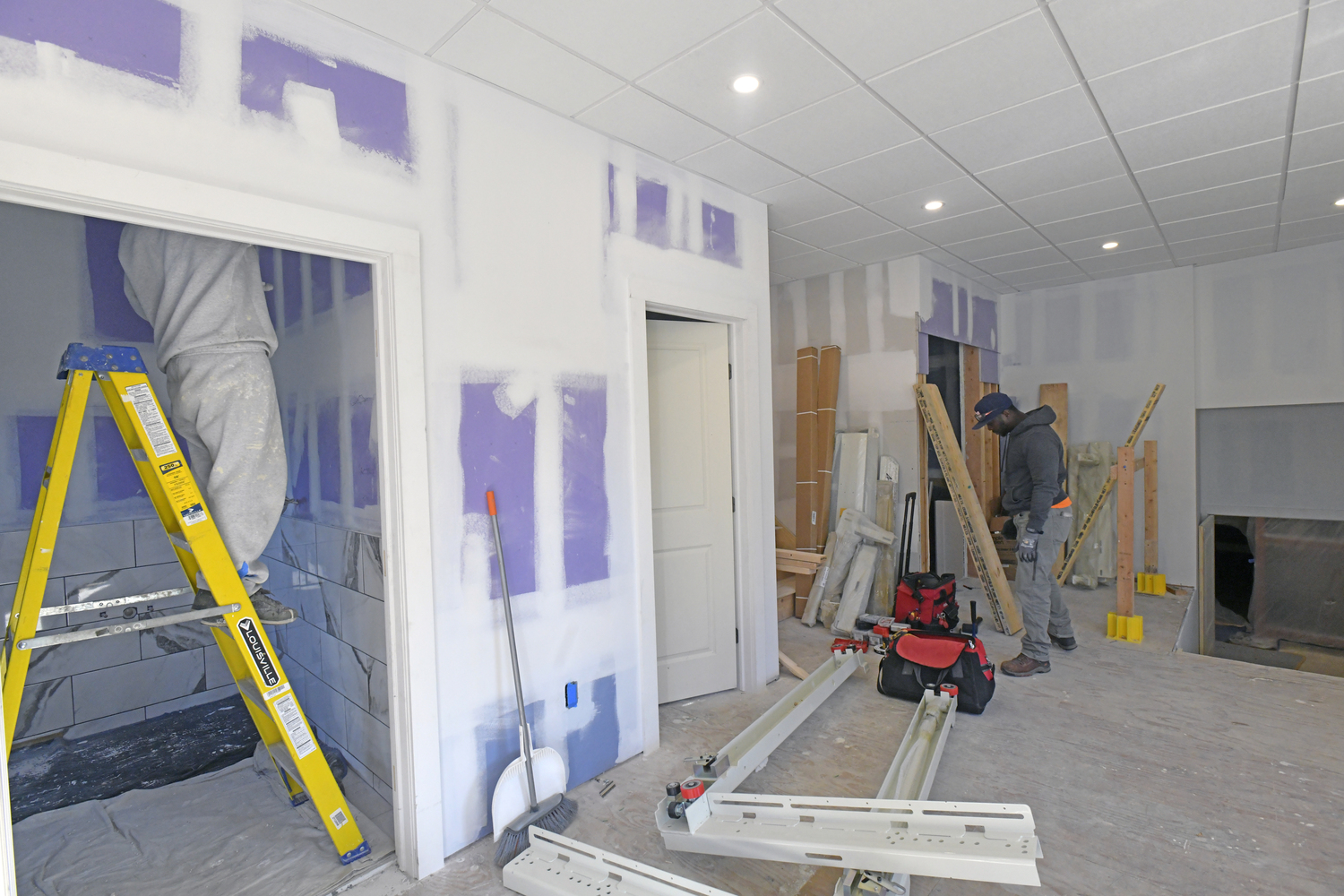 A new addition and renovations to the Hampton Bays American Legion is currently underway.   DANA SHAW