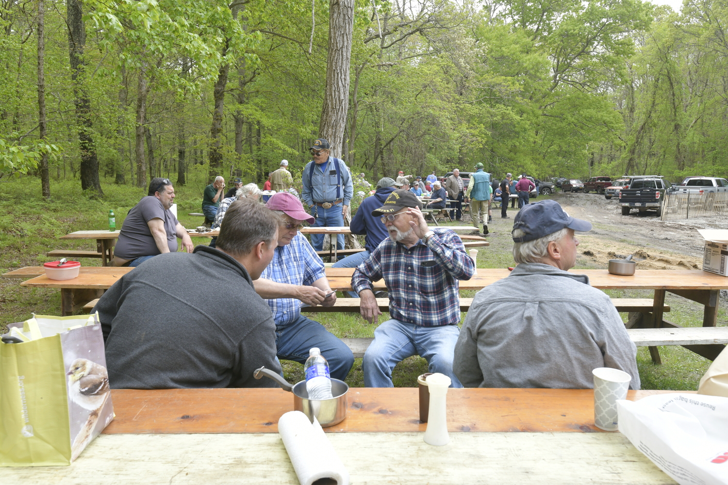 Members of the  Hunters Garden Association gather in May. DANA SHAW