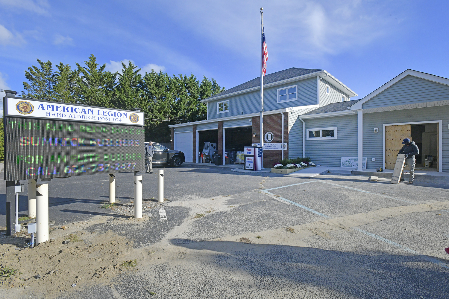 An addition and much needed upgrades are currently underway at the Hampton Bays American Legion.  DANA SHAW