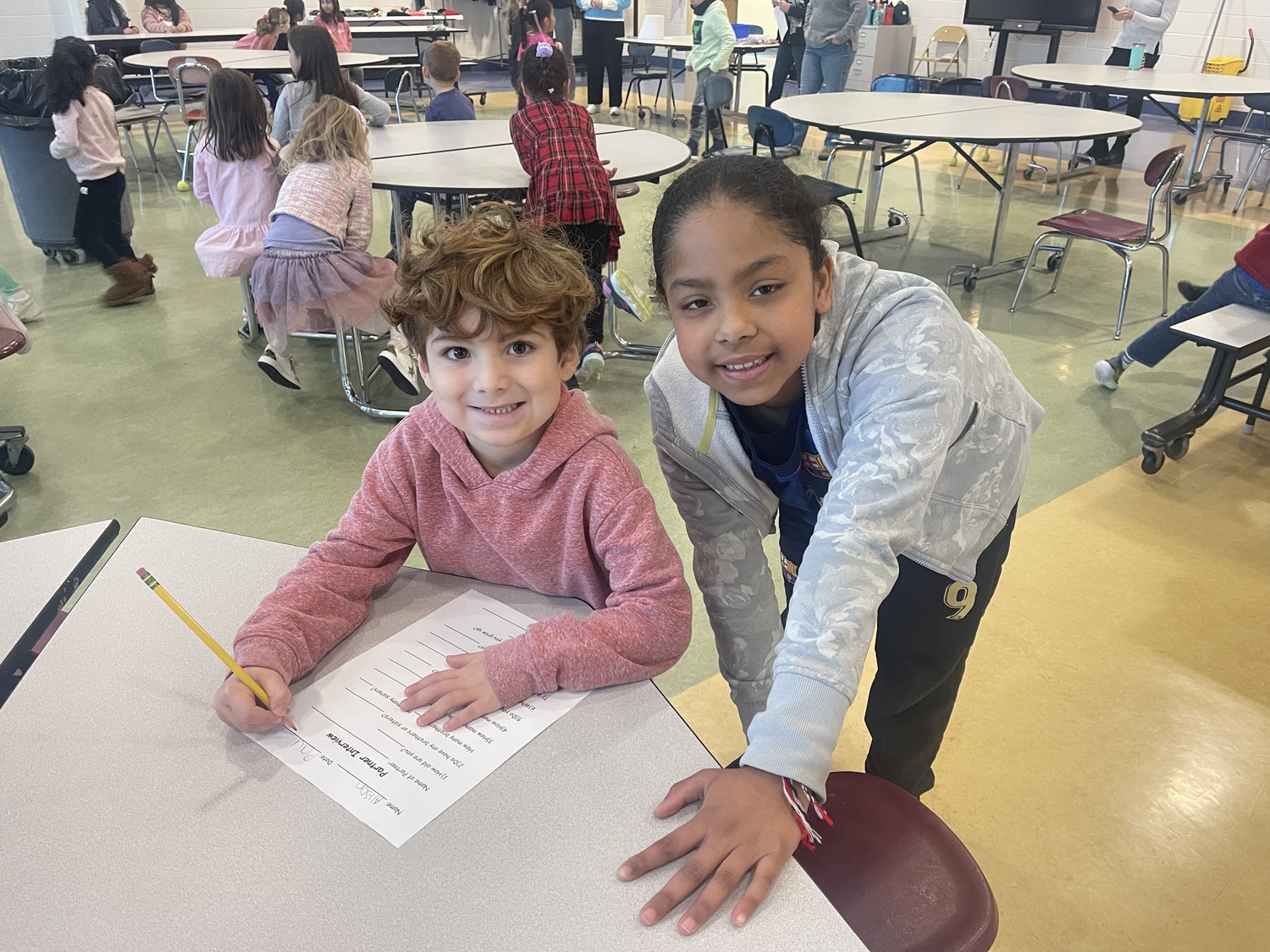 John M. Marshall Elementary School students work together in the East Hampton district's dual language program. COURTESY KAREN KUNETH