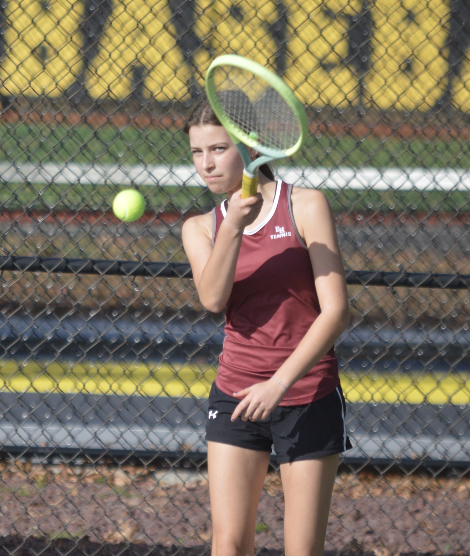 Sophomore Molly Stillman eyes a return against Commack on Wednesday.   GAVIN MENU