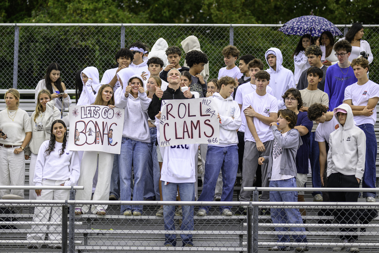 Bonac's student section.   MARIANNE BARNETT