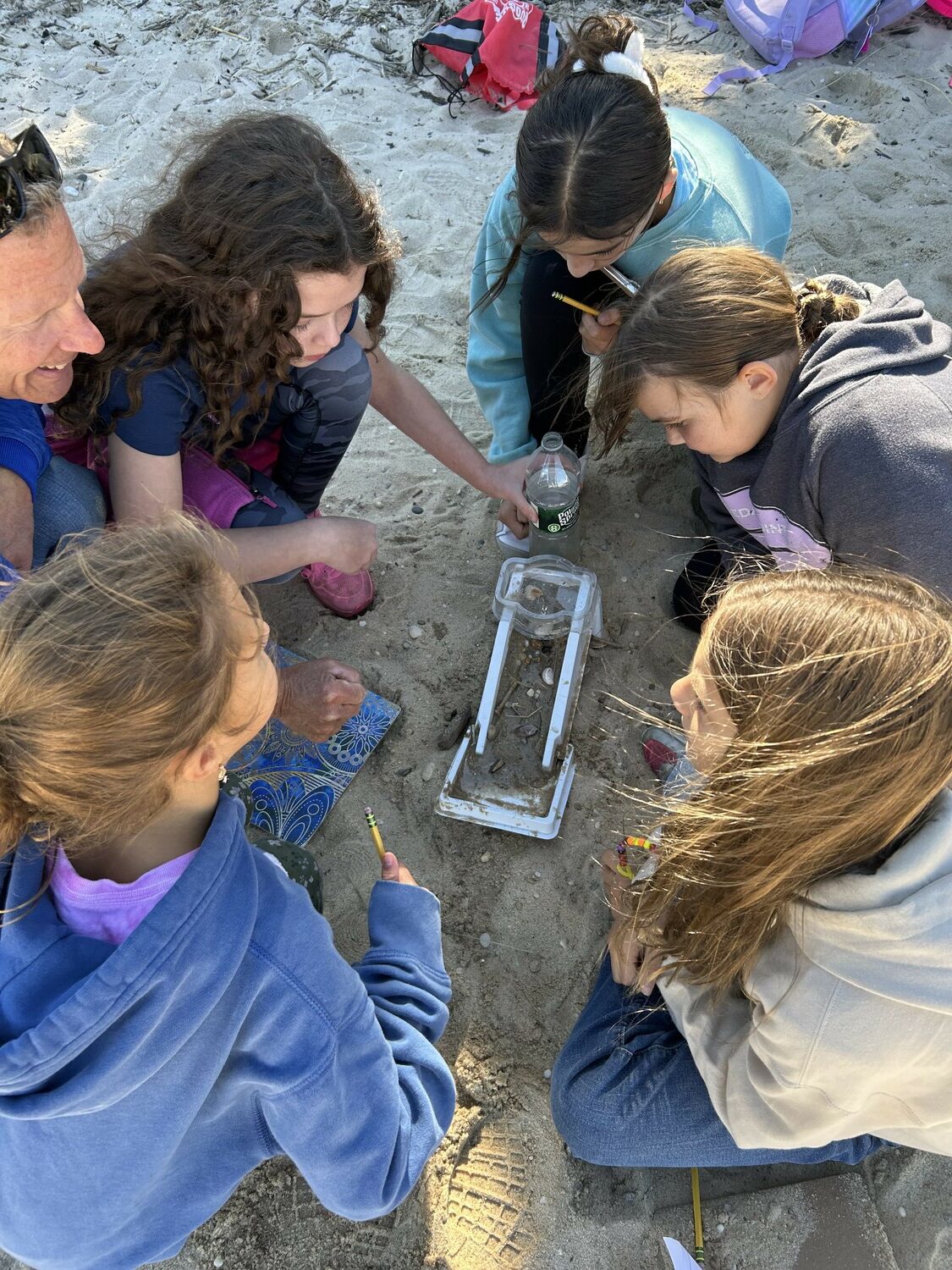 East Quogue School fifth graders recently took an educational field trip to Wildwood State Park, which overlooks the Long Island Sound. On the trip, students visited stations provided by the park service, hiked the trails and learned about abiotic and biotic relationships. The students also learned about erosion and the water cycle. COURTESY EAST QUOGUE SCHOOL DISTRICT