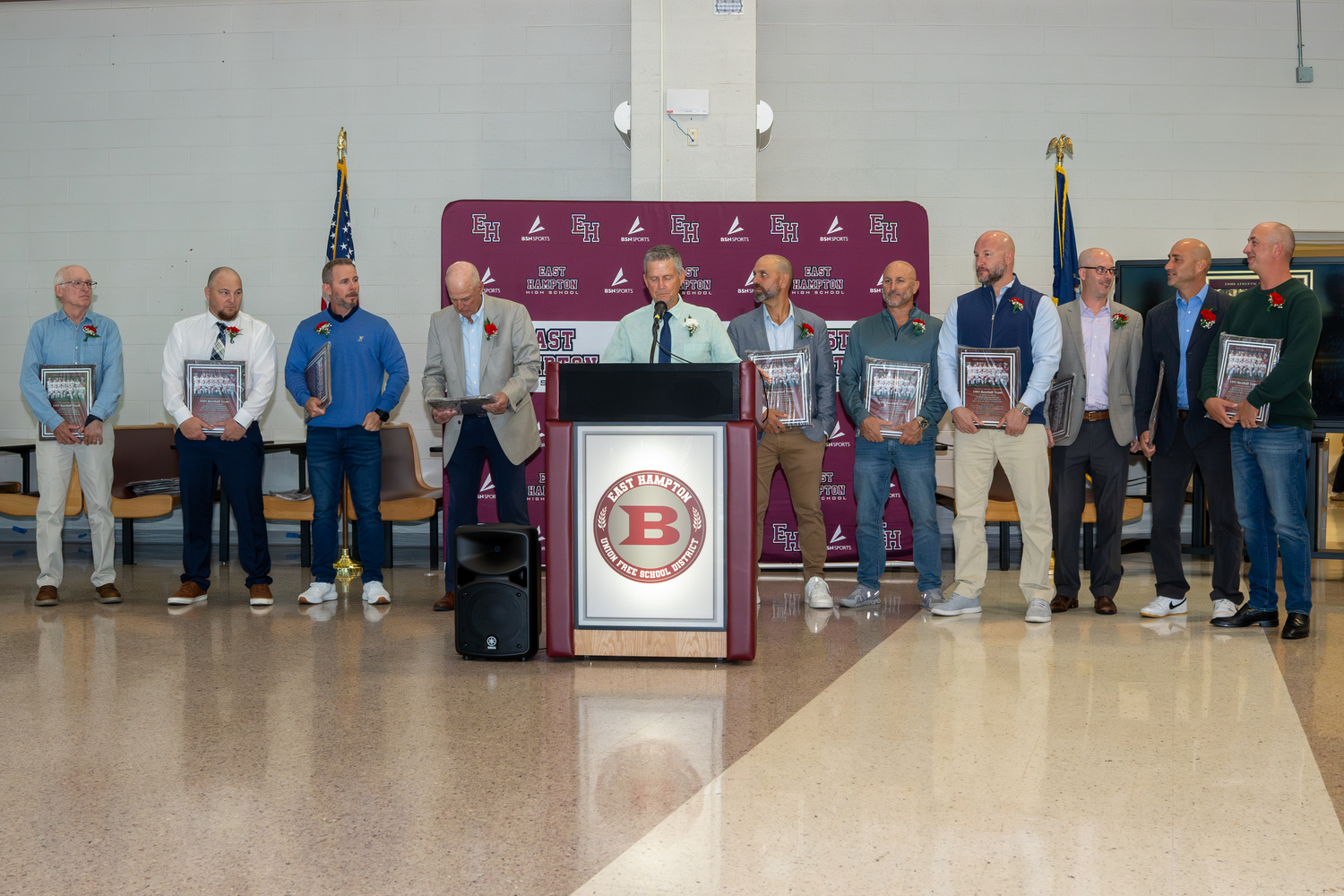 The 1995 baseball team was inducted into the East Hampton Athletic Hall of Fame on Saturday.  RON ESPOSITO