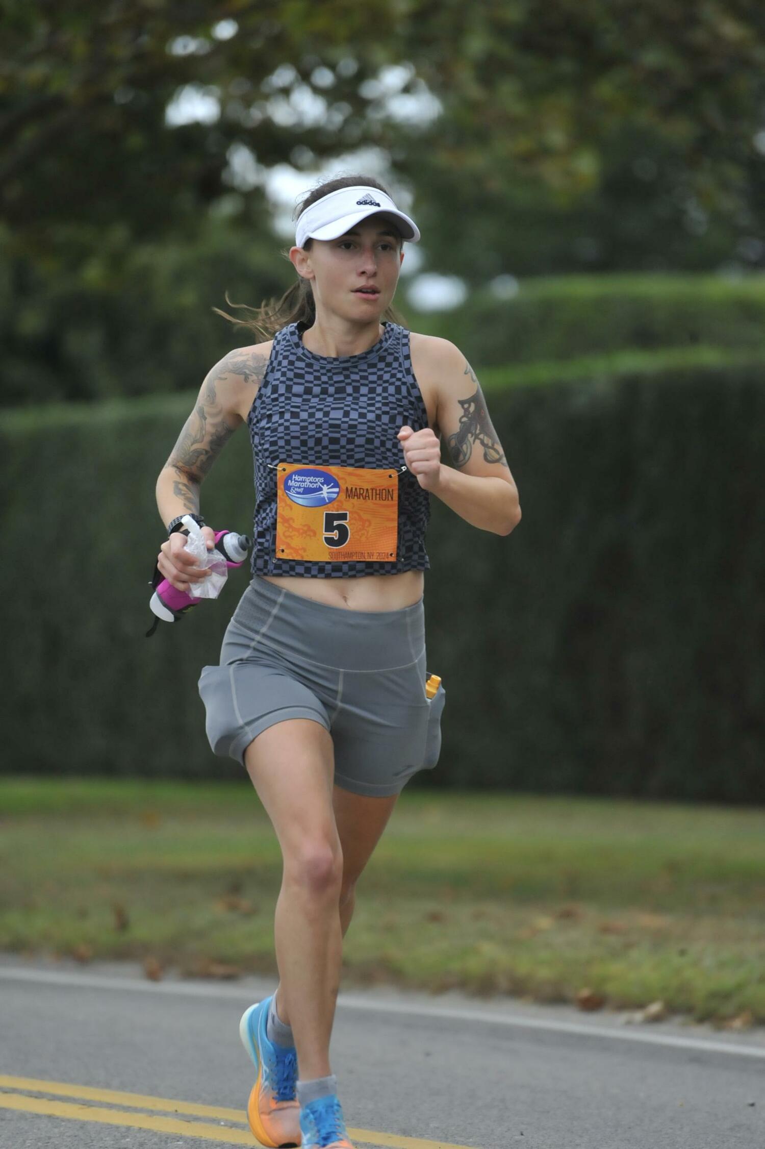 Erin Roberts was the female champion of this year's Hamptons Marathon.   COURTESY CAPSTONE EVENT GROUP