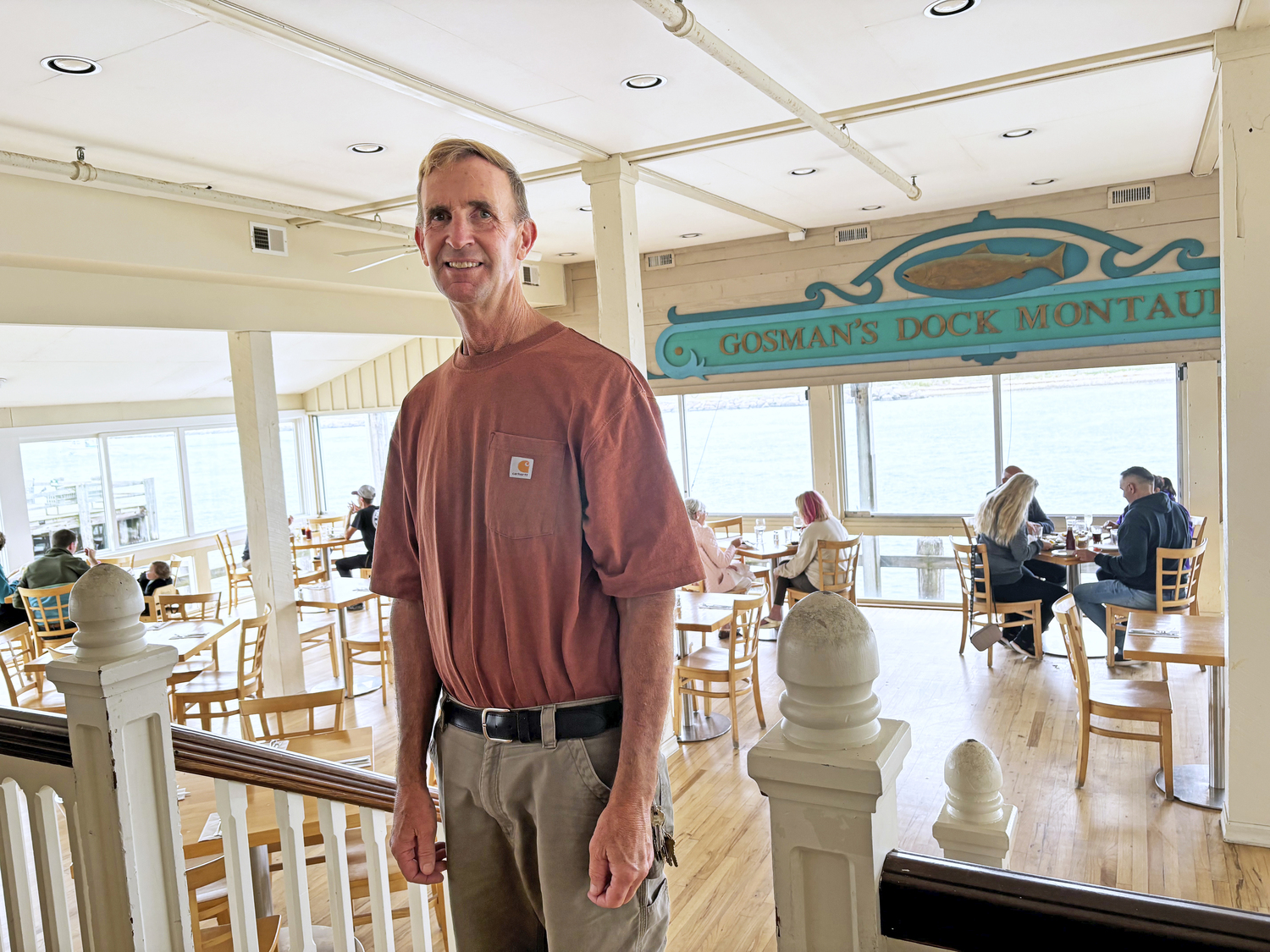 Robert Gosman on September 29, the final day of Gosman’s Restaurant at The Docks. The Restaurant was founded as a chowder stand in 1950 by Robert and Mary Gosman.     RICHARD LEWIN