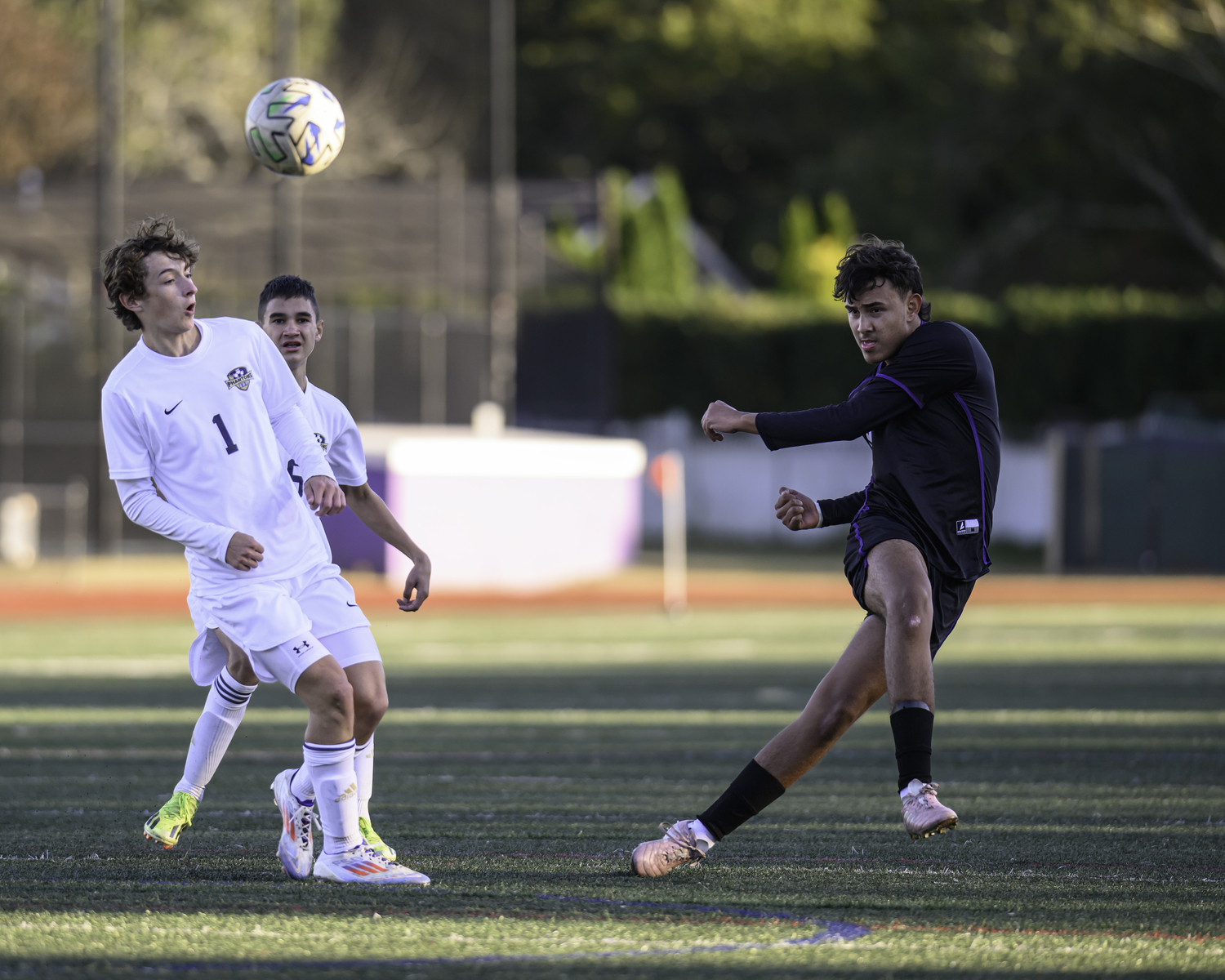 Hampton Bays junior Johan Wagner takes a shot.  MARIANNE BARNETT