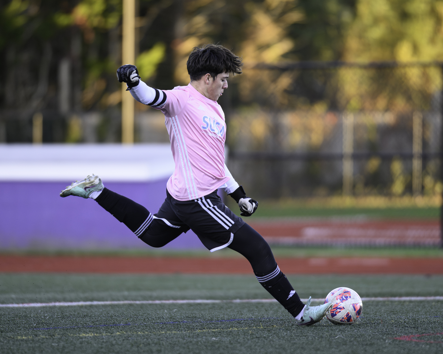 Hampton Bays junior goalie Nick Osorio didn't face much action against Bayport-Blue Point last week but he has been solid in goal, according to his head coach George Carney. MARIANNE BARNETT