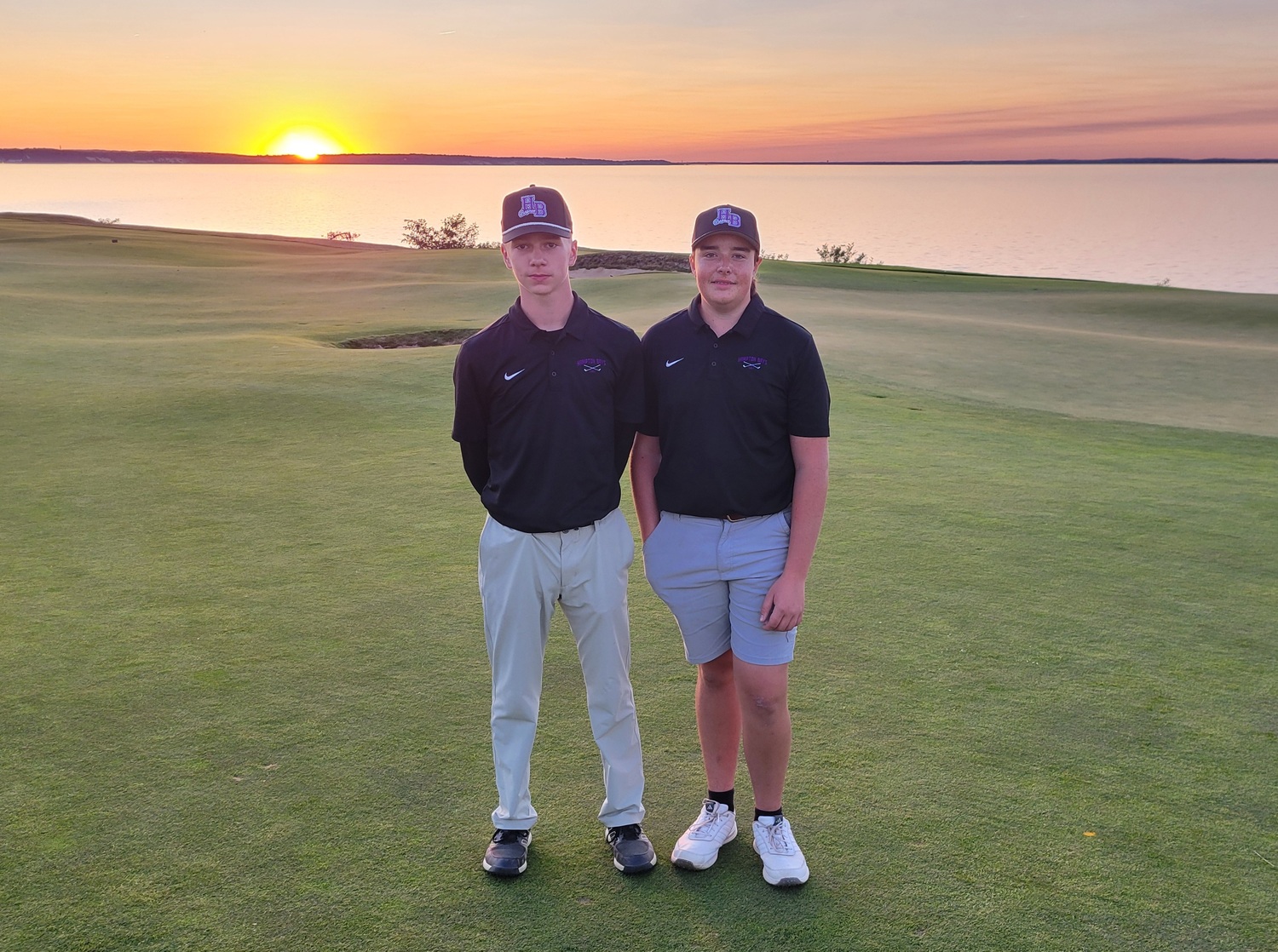 Hampton Bays was represented by Johnny Tedesco, left, and Matt Luce.   DREW BUDD