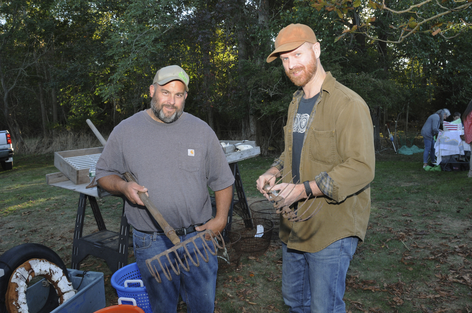 James Bennett and Mark de Wilde at Springs Fest on Sunday.  RICHARD LEWIN