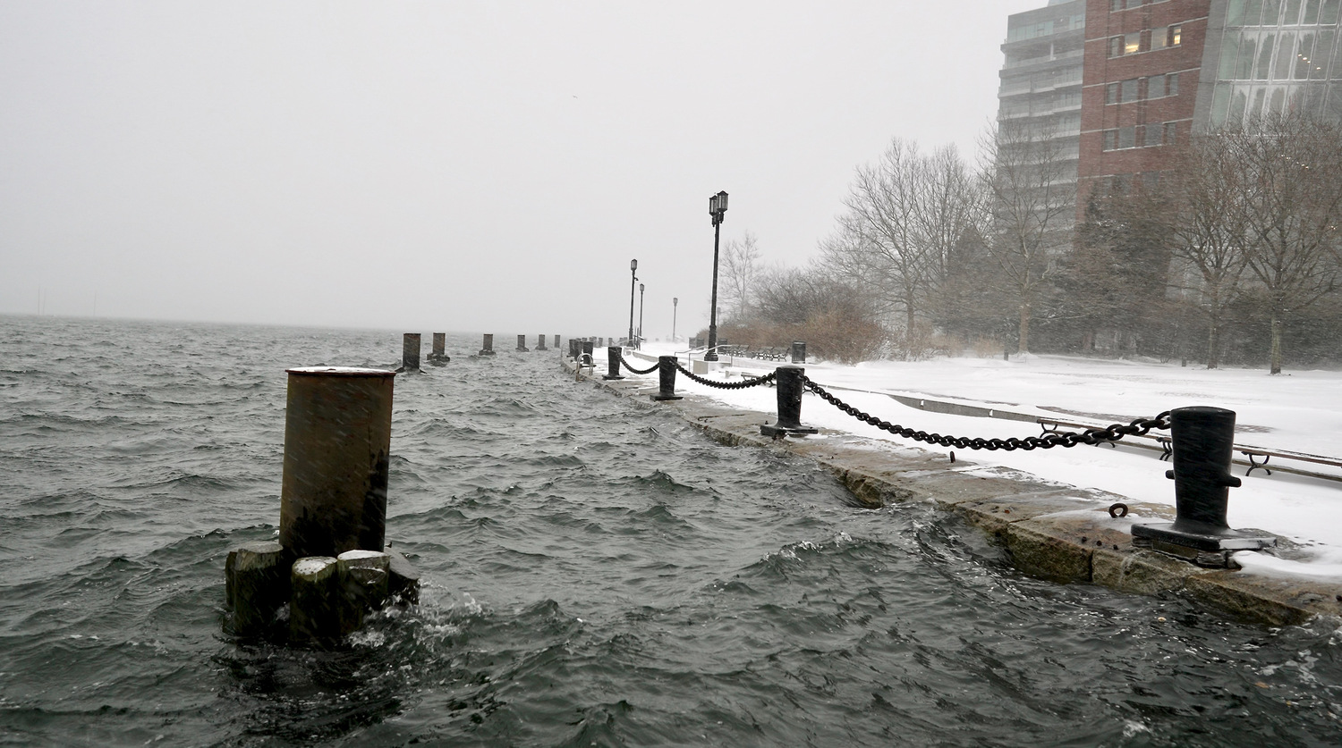 A scene from David Abel’s new documentary “Inundation District,” which delves into Boston’s newest waterfront development and the threat it faces due to sea level rise. COURTESY DAVID ABEL