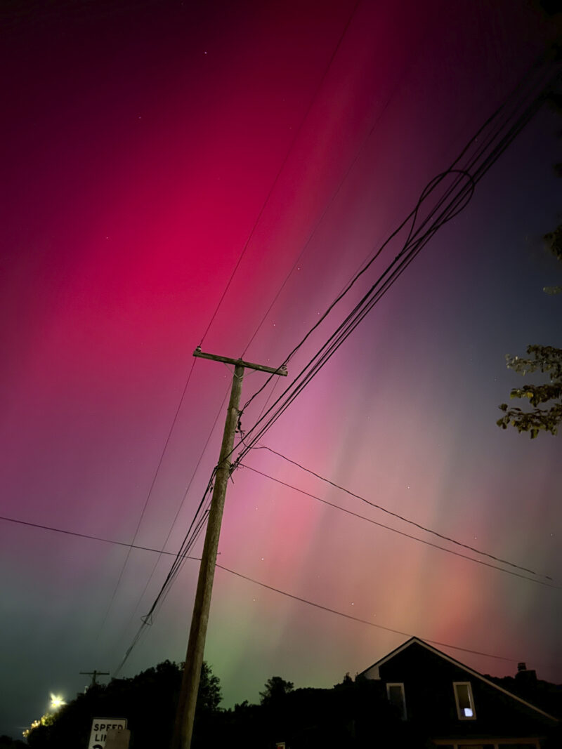 Northern lights over Eastport and Speonk.    PAUL NORTHRUP