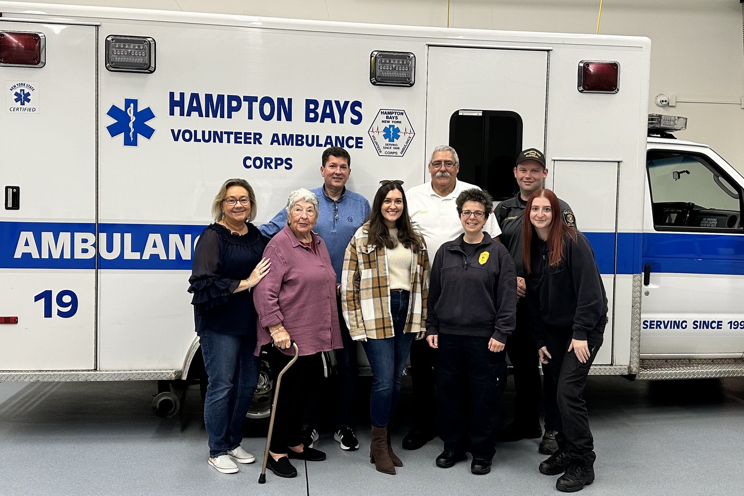 Megan Roughan with members of the emergency room staff at Southampton Hospital. The dedication and quick action of many local volunteers and hospital staff were crucial in saving her life after she went into cardiac arrest.