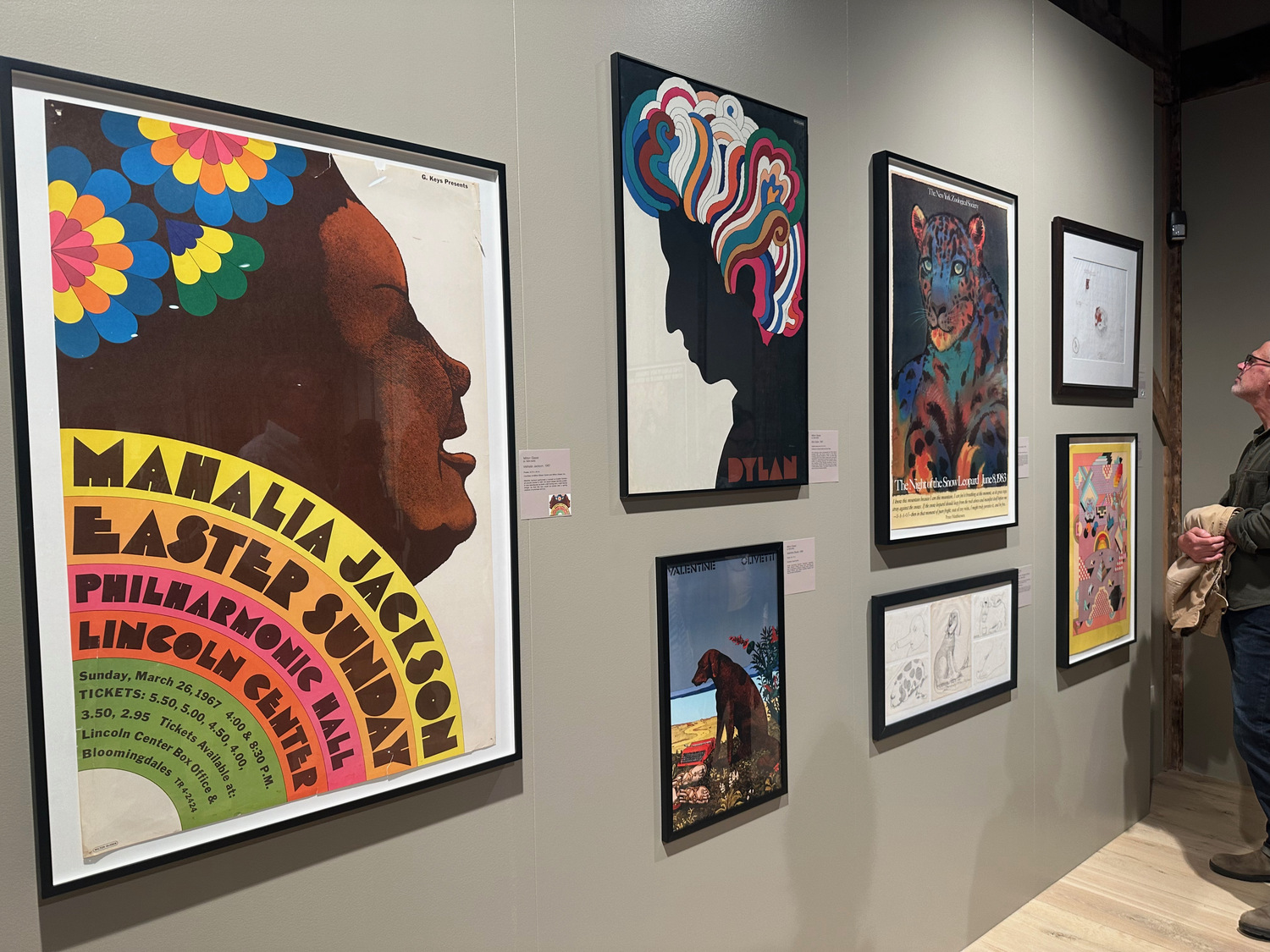 A display featuring the work of Milton Glaser on view at The Church. ANNETTE HINKLE