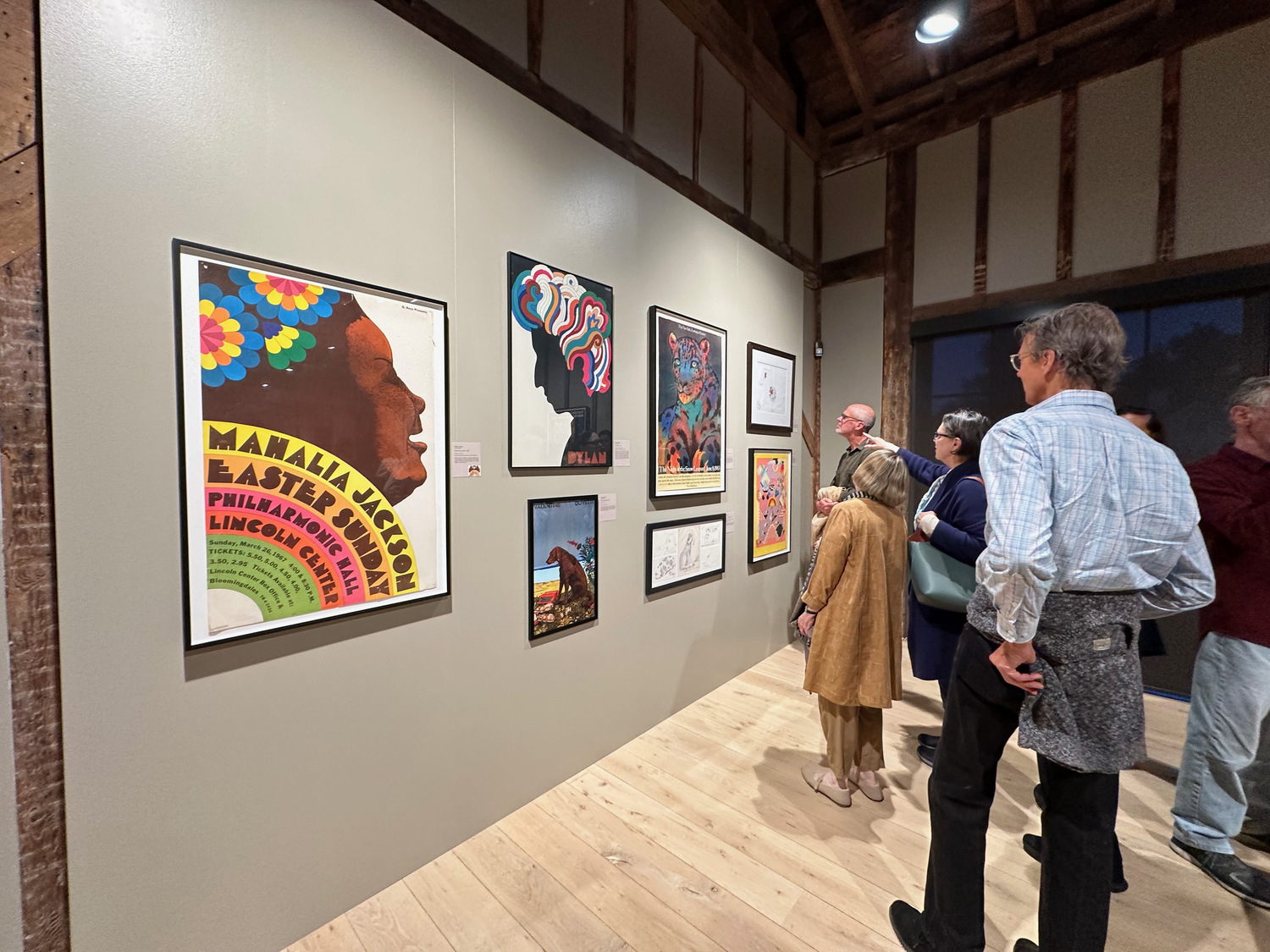 A display featuring the work of Milton Glaser on view at The Church. ANNETTE HINKLE