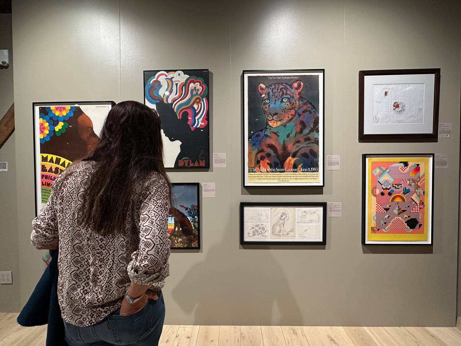 A display featuring the work of Milton Glaser on view at The Church. ANNETTE HINKLE