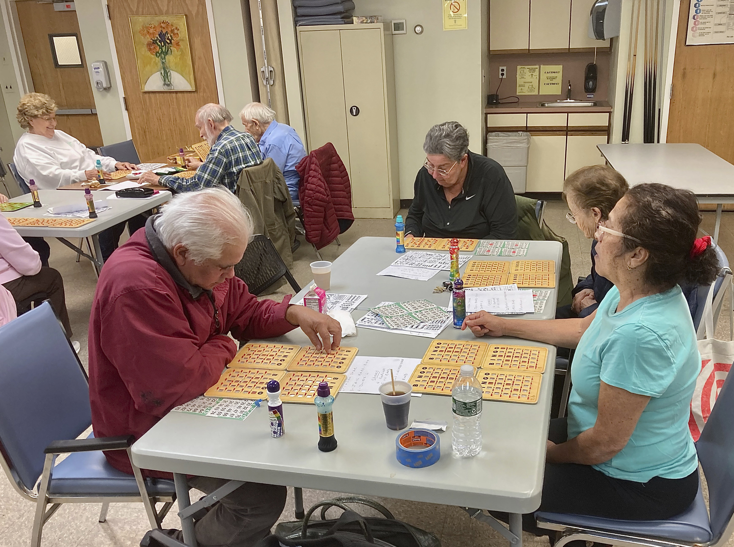 Bingo players at the East Hampton Senior Center on Tuesday.  KYRIL BROMLEY