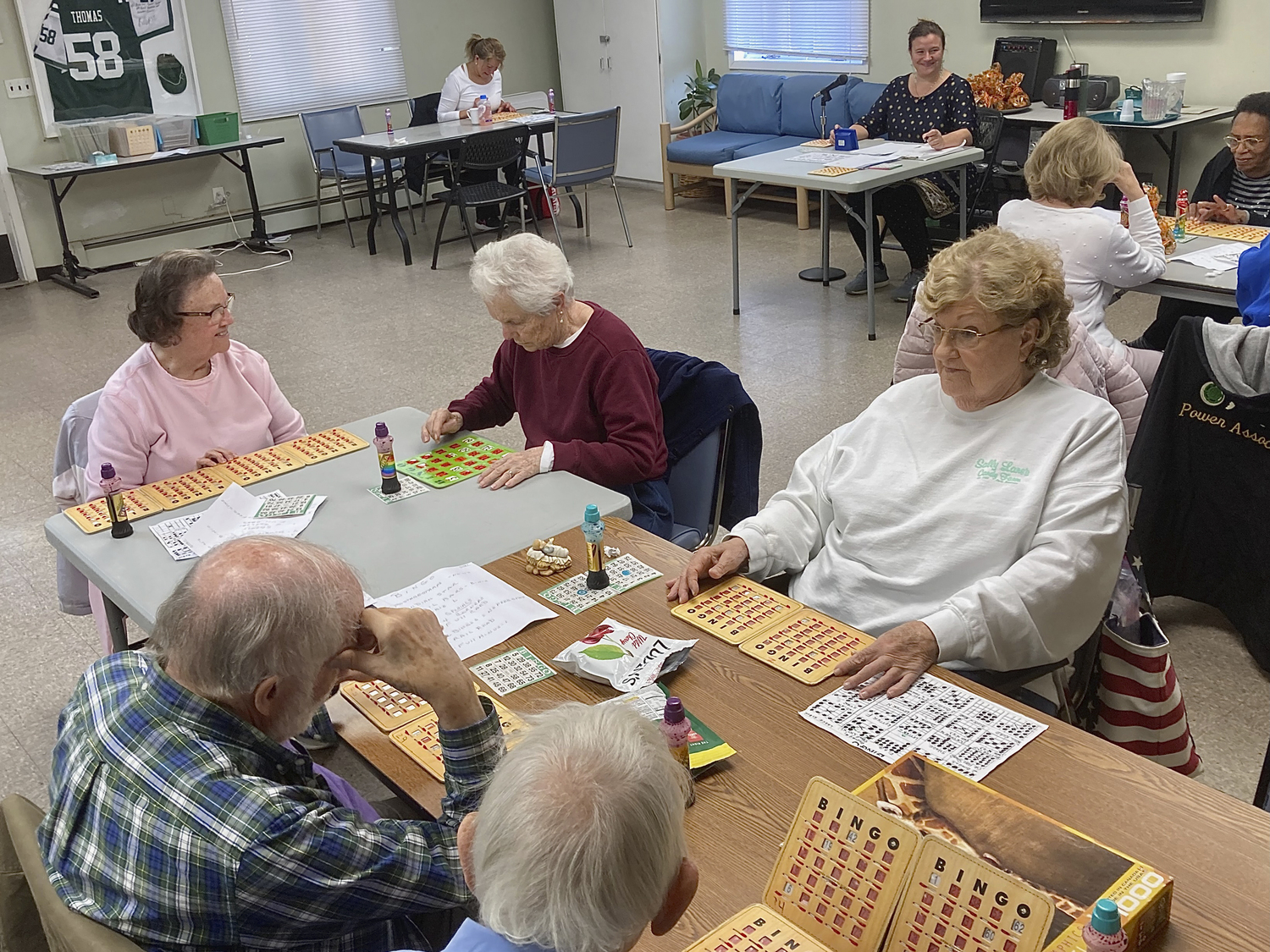 Bingo players at the East Hampton Senior Center on Tuesday.  KYRIL BROMLEY