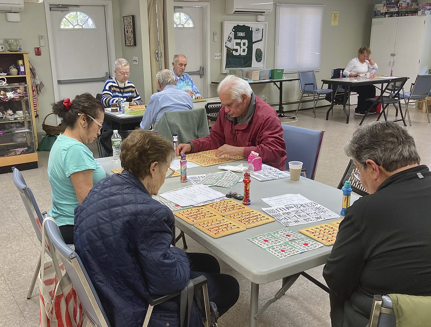 Bingo players at the East Hampton Senior Center on Tuesday.  KYRIL BROMLEY