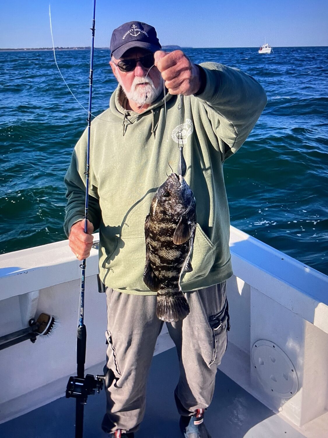 The author caught this blackfish Monday afternoon.   COURTESY SUE DANIELS